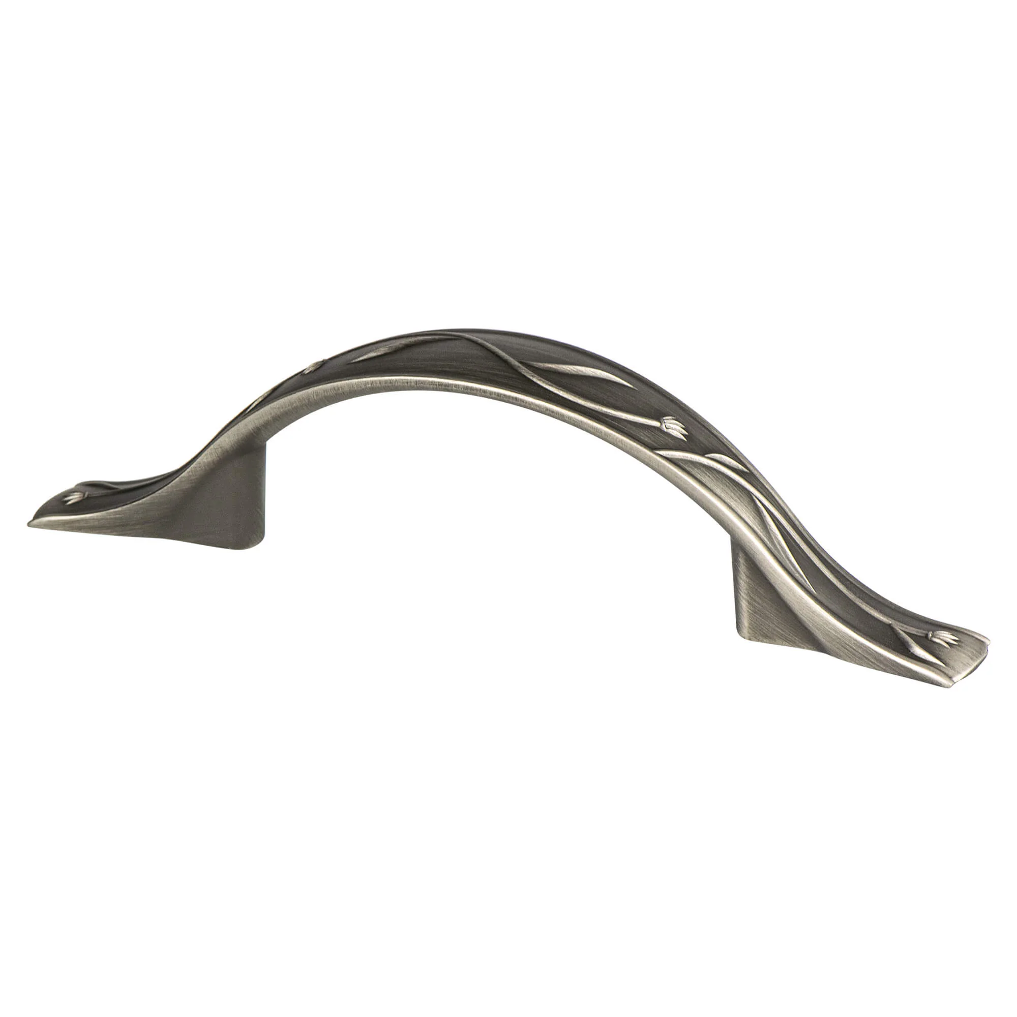 Art Nouveau 3 inch and 3 1/2 inch CC Vintage Nickel Pull