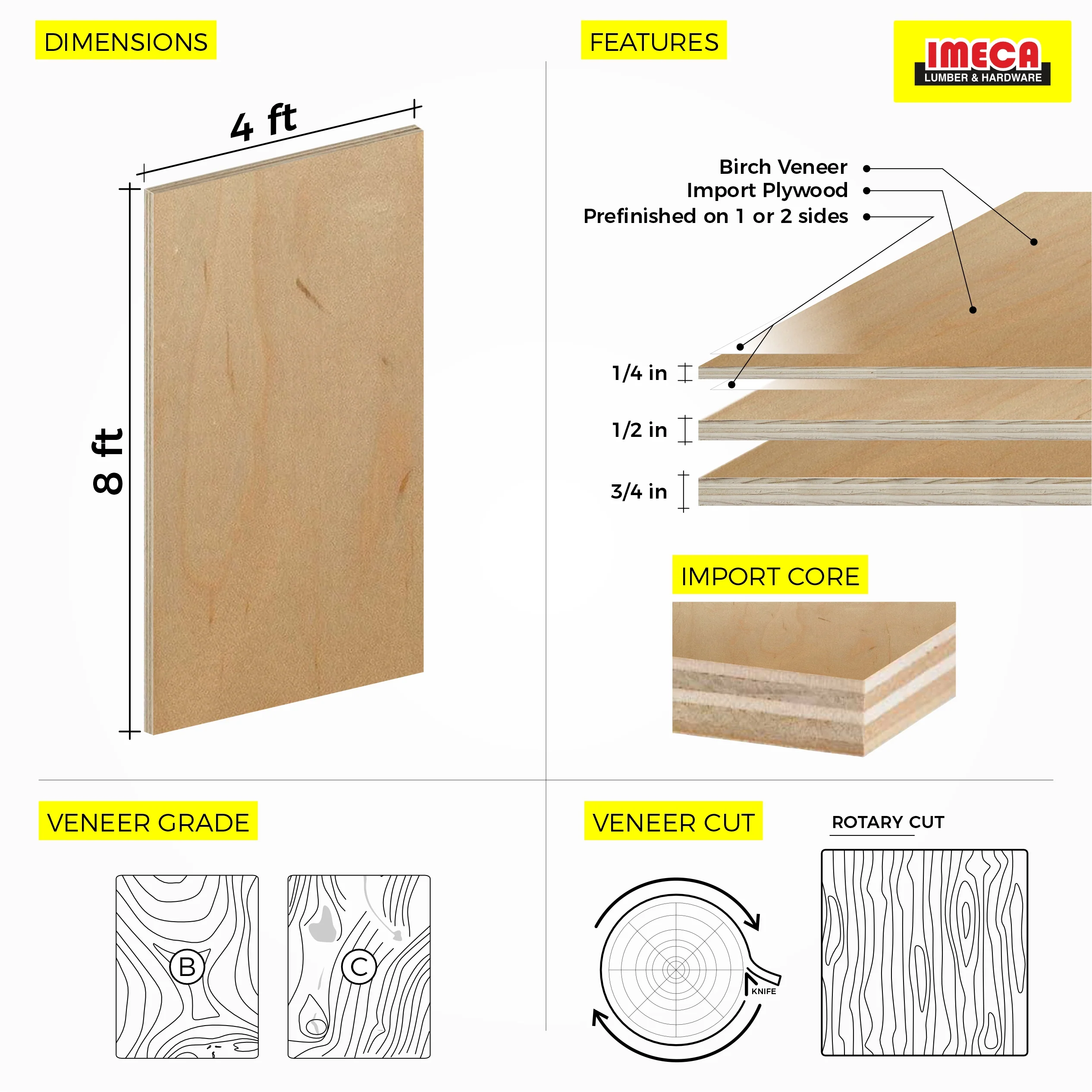 Birch Prefinished Plywood 4 ft x 8 ft (Imported Plywood) - Image 14