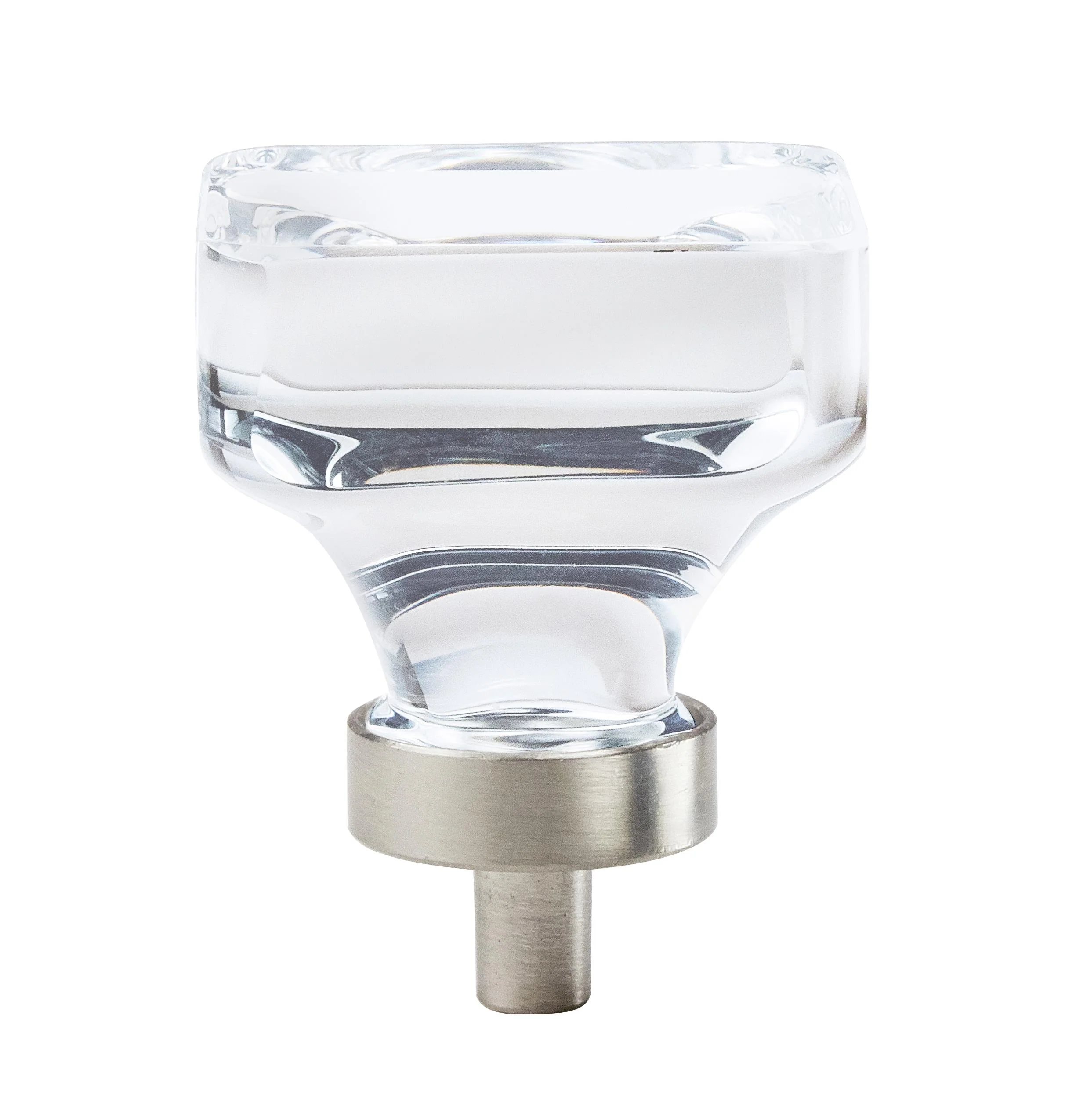 Knob Clear/Satin Nickel  3/4(19) DIA