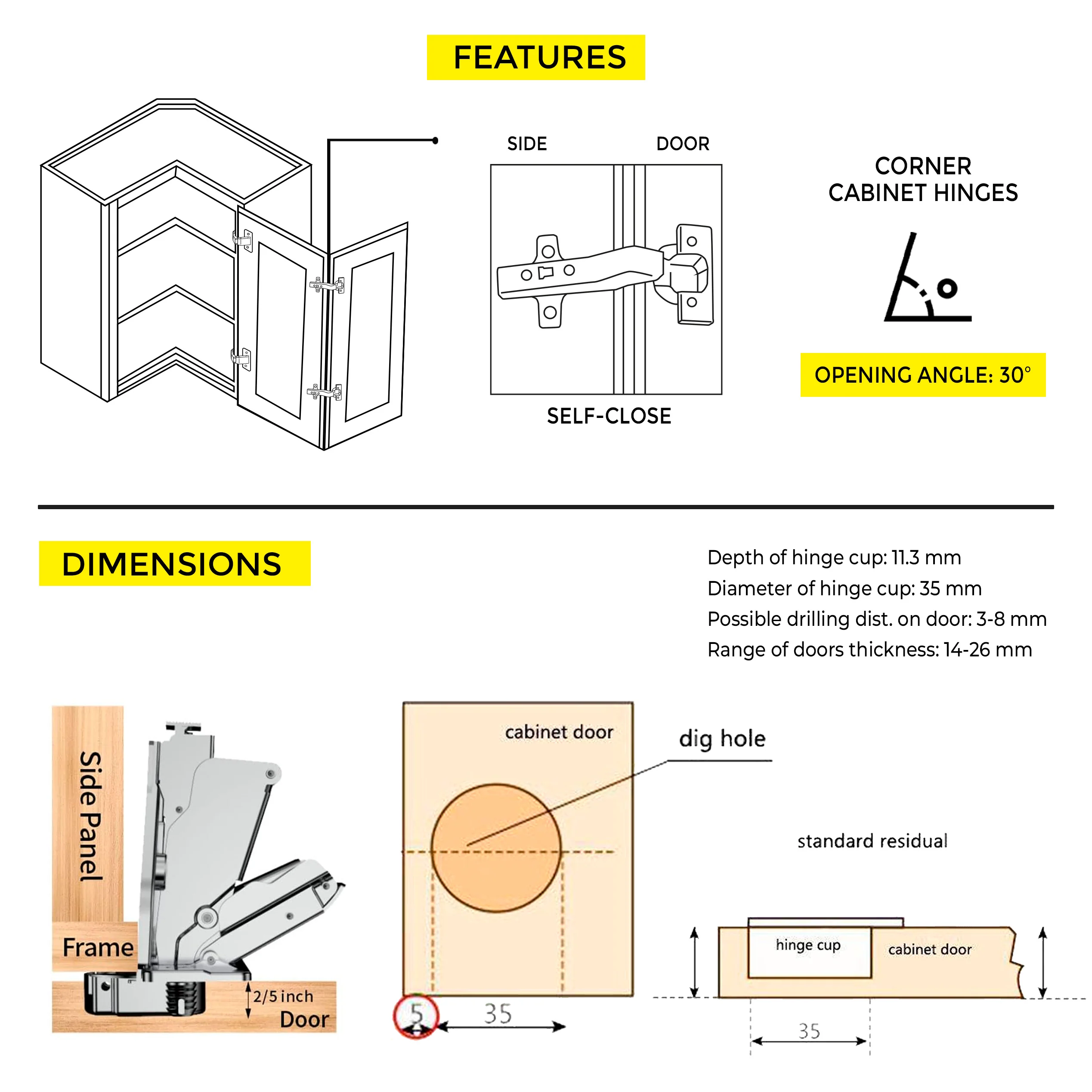 Clip-On Hinge 30° - Image 4