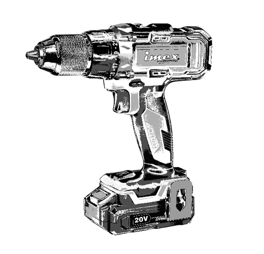 1/2" 20V Cordless Drill with Battery and Charger - IMEX Power Tools - Image 3
