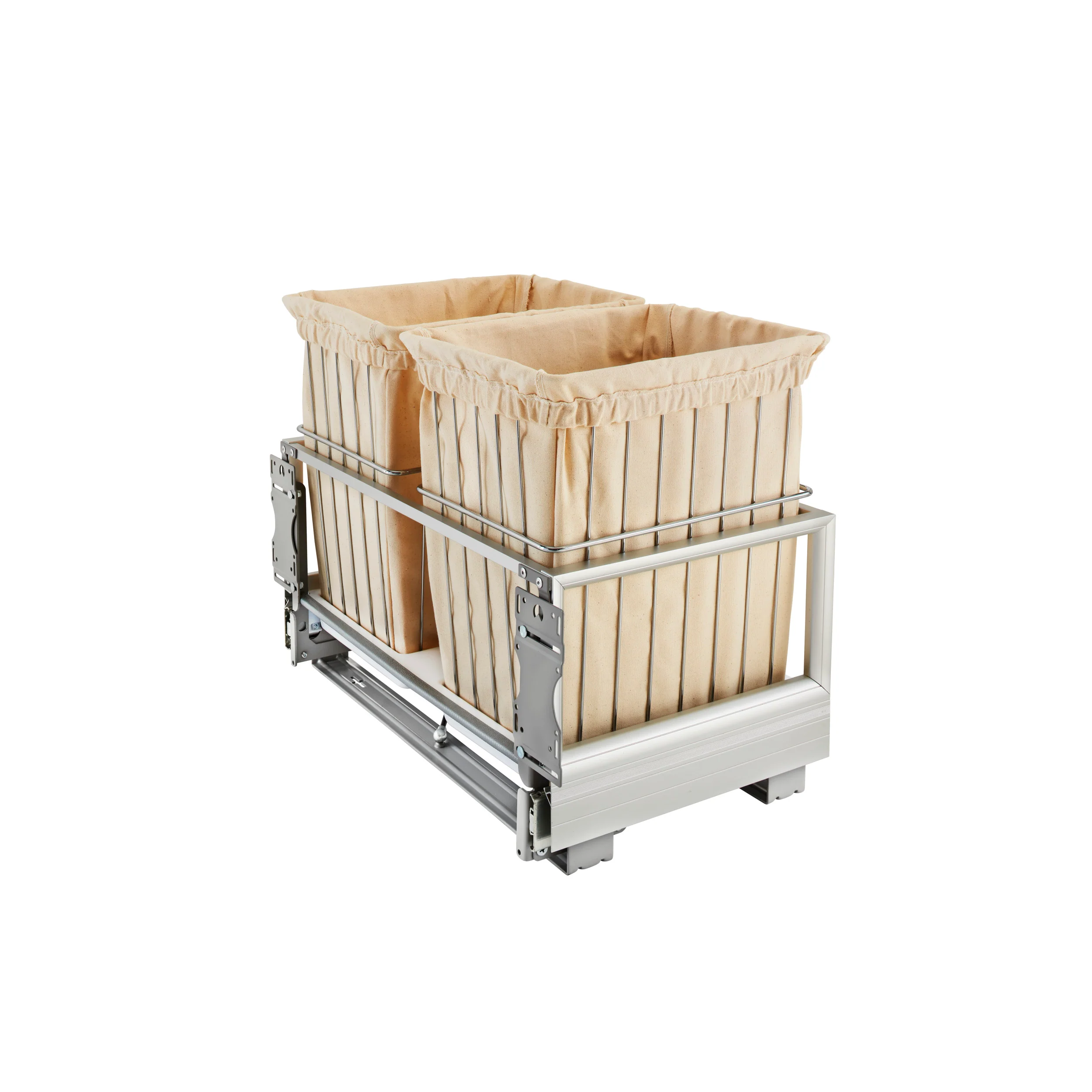 24 in White Wire Bin Hamper, Soft Close White 24 in (610 mm) W x 13.94 in (354 mm) D x 18.88 in (480 mm) H - Image 5