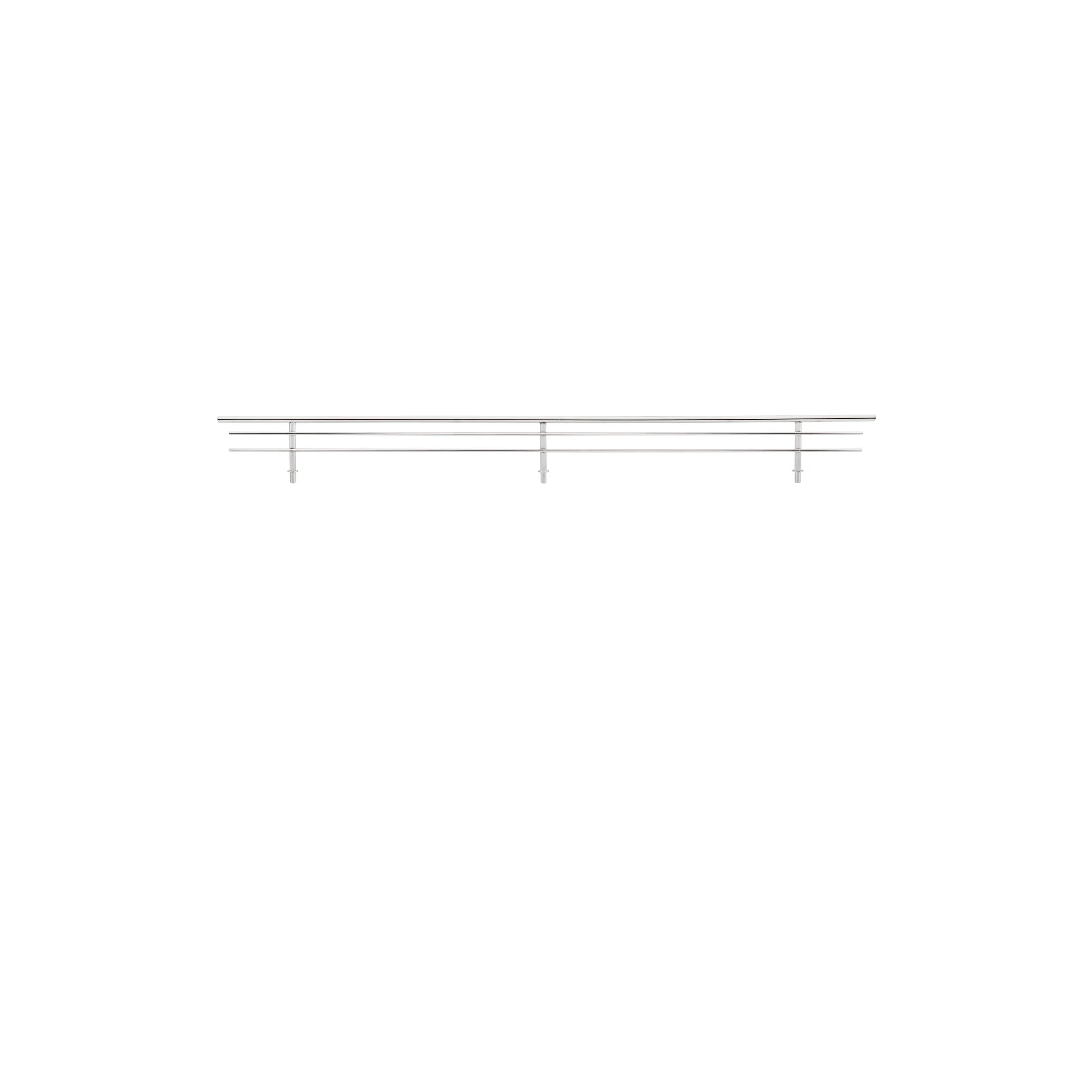 23 in Chrome Wire Shoe Rail Chrome 23 in (584 mm) W x 0.25 in (6 mm) D x 2.25 in (57 mm) H - Image 3