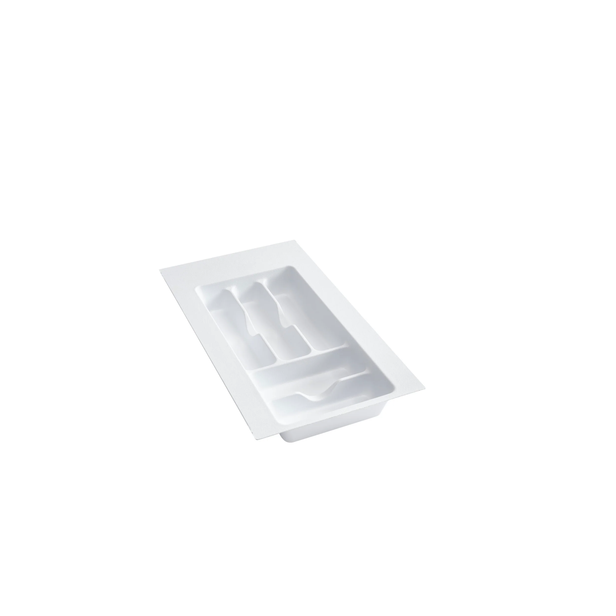 Small White Cutlery Drawer Organizer White 11.5 in (292 mm) W x 21.25 in (540 mm) D x 2.38 in (60 mm) H - Image 3