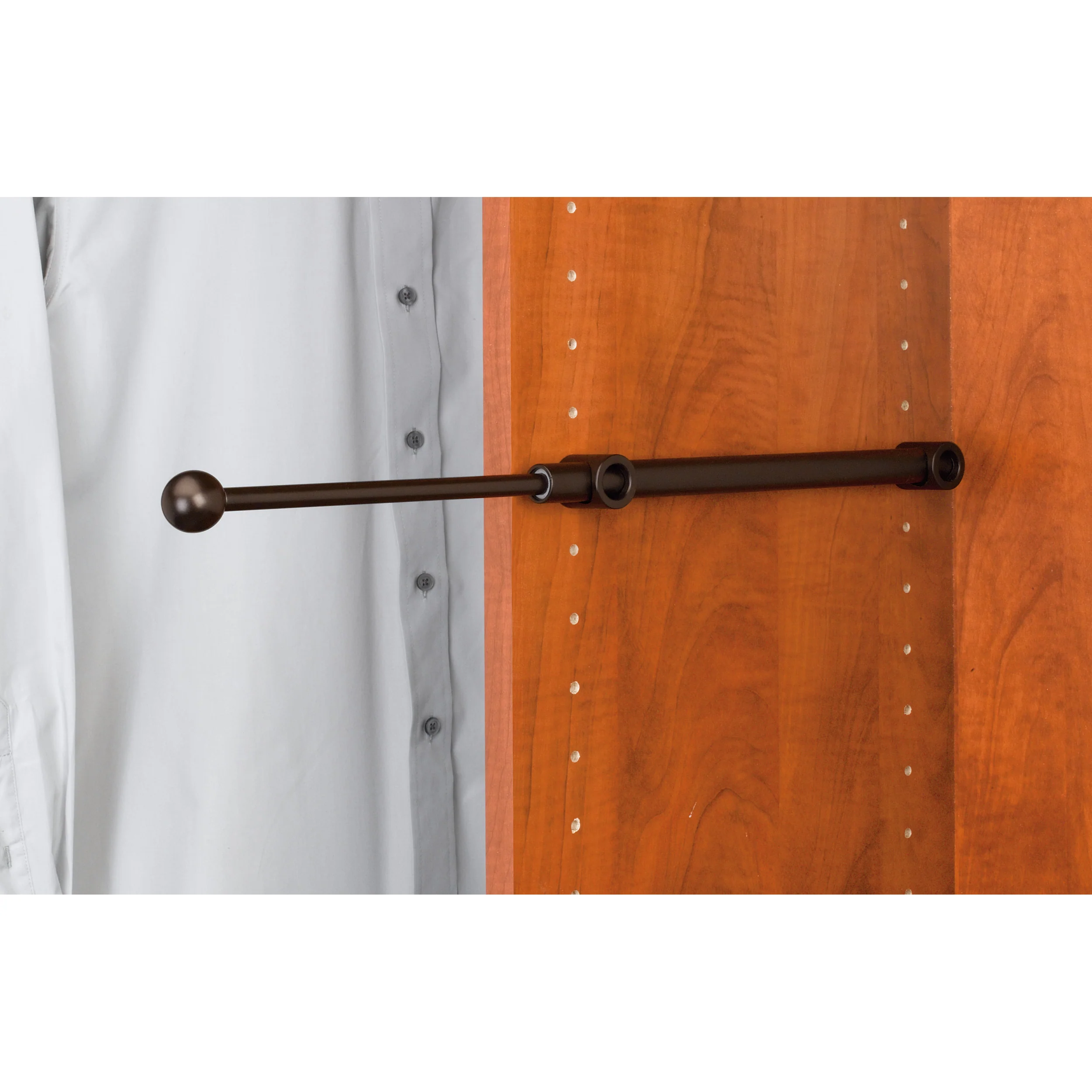 12 in Oil Rubbed Bronze Designer Valet Rod Oil Rubbed Bronze 1.25 in (32 mm) W x 11.88 in (302 mm) D x 1.13 in (29 mm) H