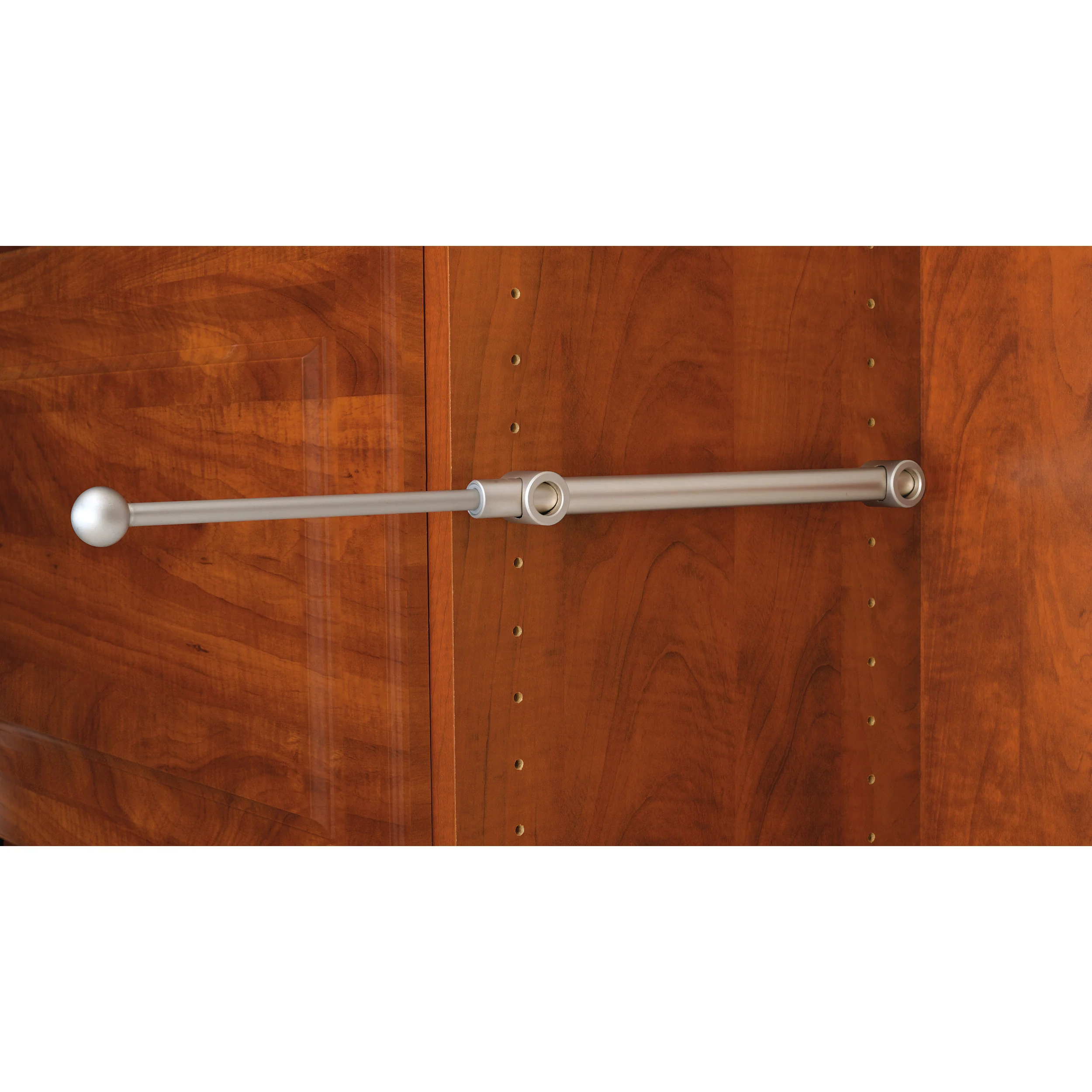 12 in Satin Nickel Designer Valet Rod Satin Nickel 1.25 in (32 mm) W x 11.88 in (302 mm) D x 1.13 in (29 mm) H - Image 3