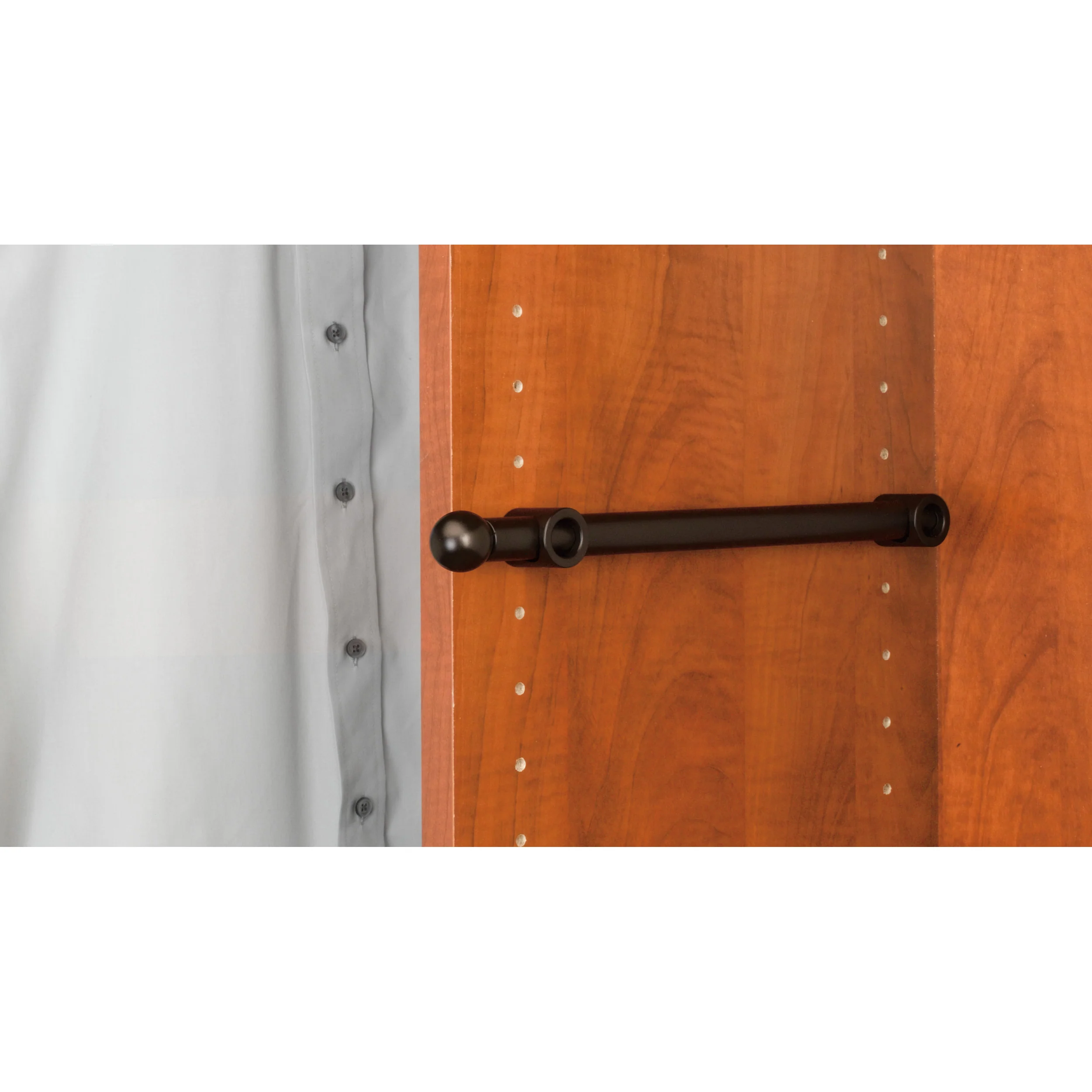 14 in Oil Rubber Bronze Designer Valet Rod Oil Rubbed Bronze 1.25 in (32 mm) W x 13.88 in (353 mm) D x 1.13 in (29 mm) H - Image 2