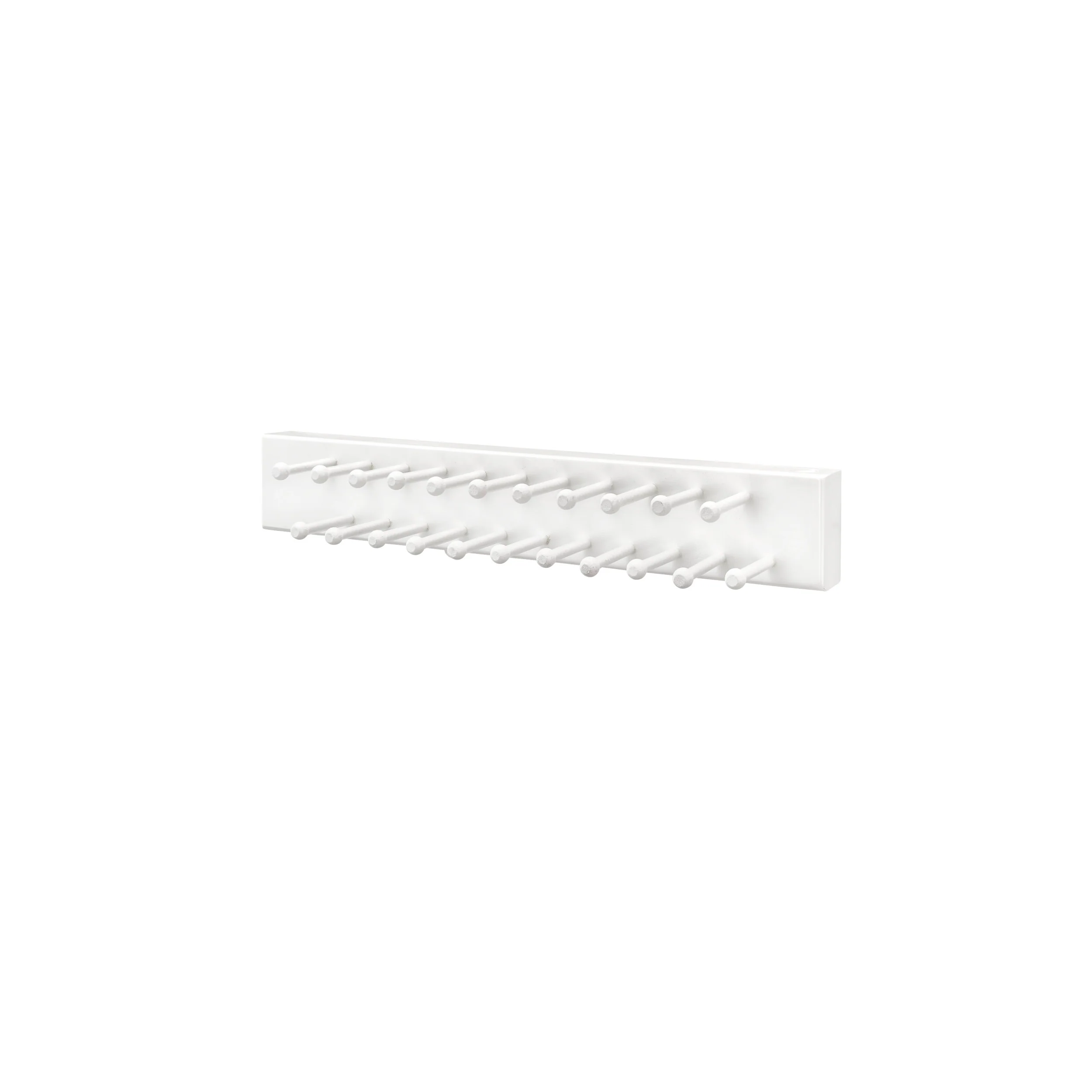 14 in White Side mount Tie Rack White 3.06 in (78 mm) W x 13.88 in (353 mm) D x 2.25 in (57 mm) H - Image 4