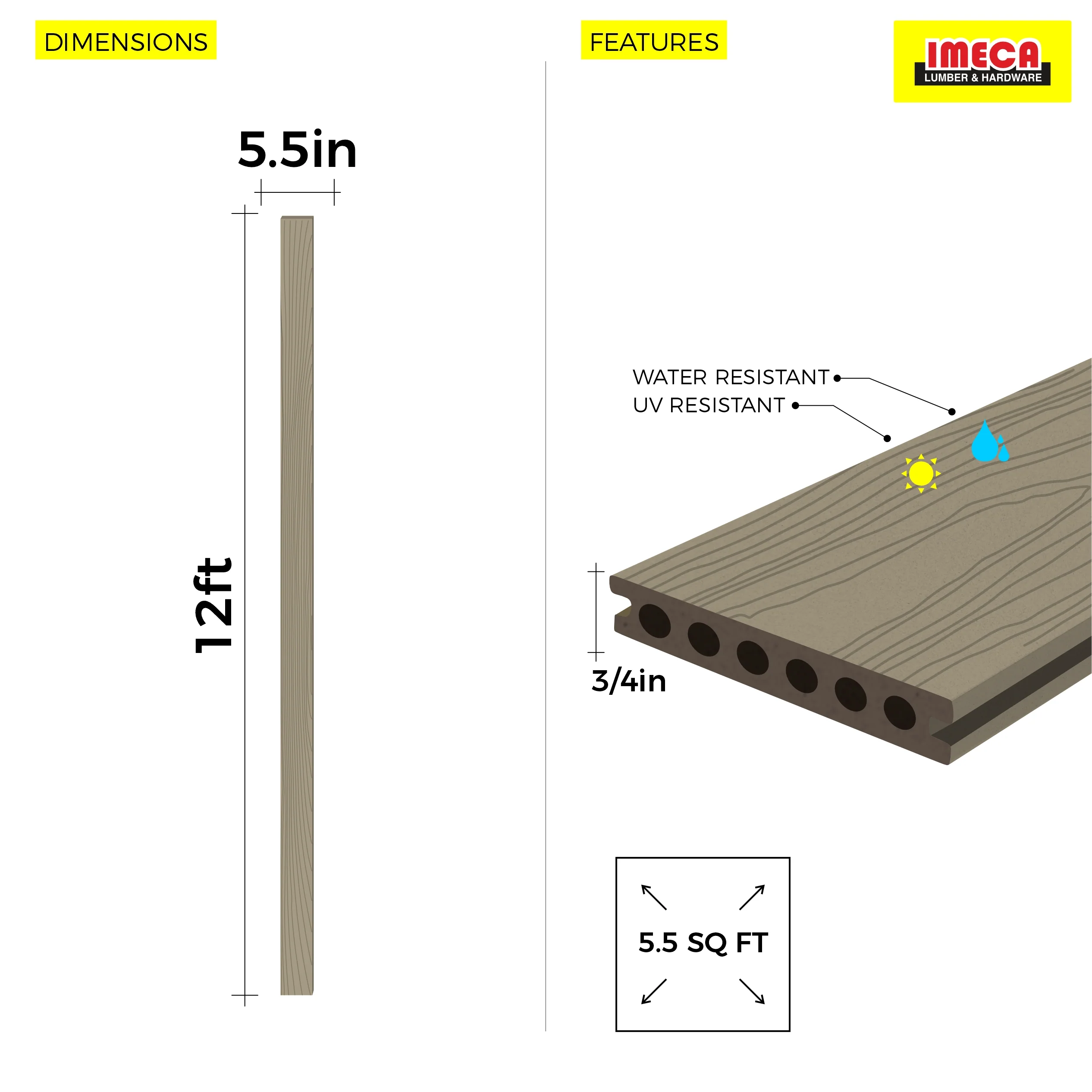 DECKING 212G C31 LIGHT GRAY 12FT - Image 4