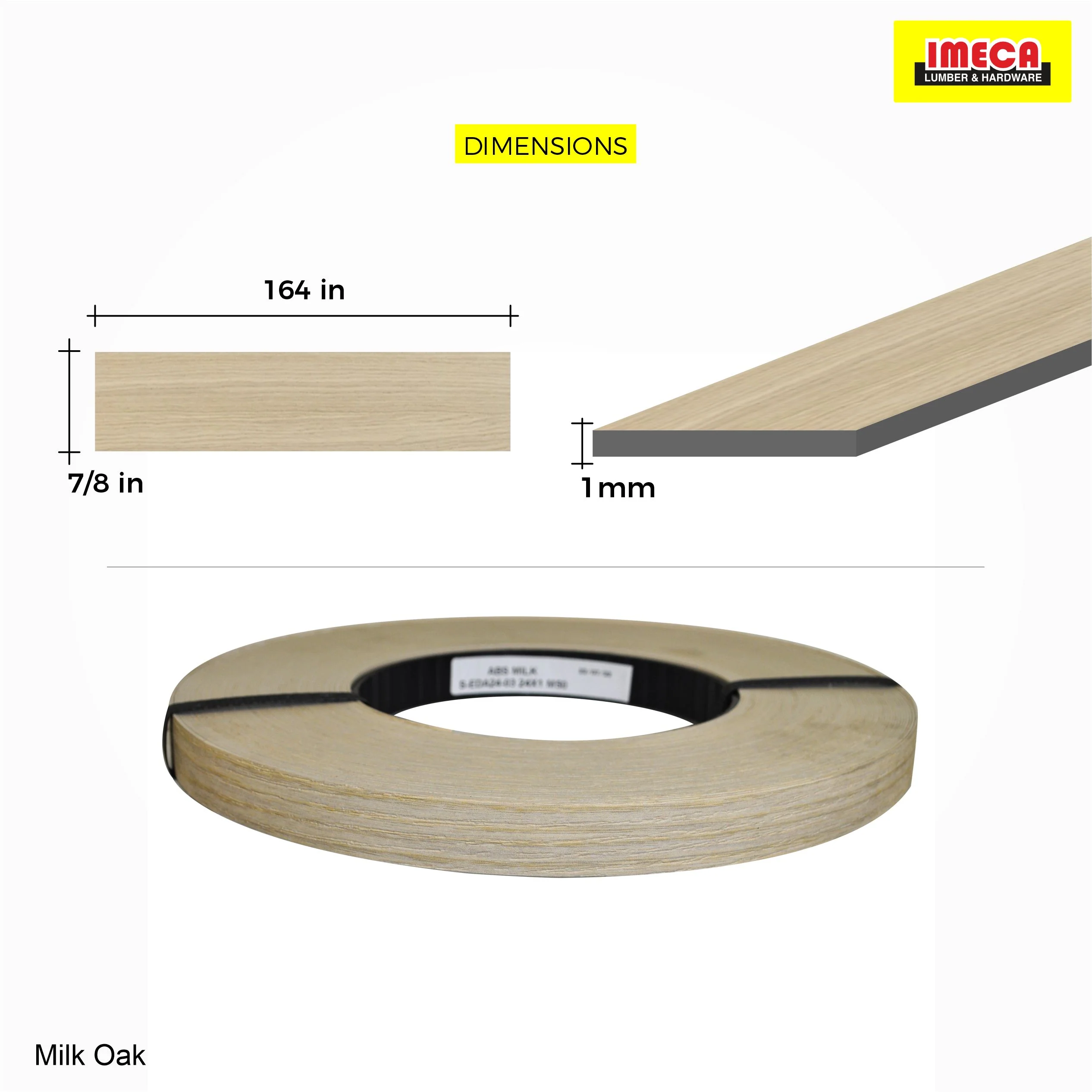EDGE BANDING Milk Oak EB 7/8"X164"X1MM - Image 4