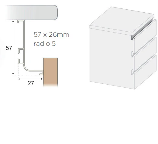 Plastimodul Gola horizontal L-profile 3.95 m (12' 11.5") Matte White - Image 4
