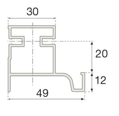 Plastimodul Gola vertical L-profile 2.35 m (7' 8.5") Brushed Nickel - Image 3