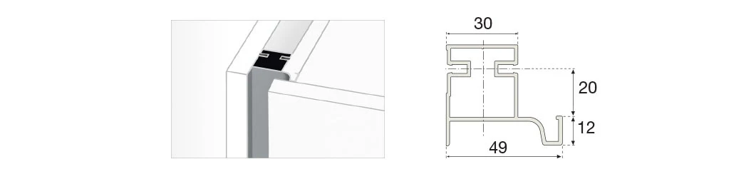 Plastimodul Gola vertical L-profile 2.35 m (7' 8.5") Matte White - Image 5