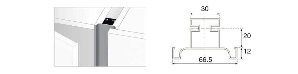 Plastimodul Gola vertical C-profile 2.35 m (7' 8.5") Matte Black - Image 10
