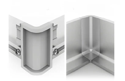 Plastimodul Gola horizontal inside corner connector "L" Brushed Nickel - Image 2
