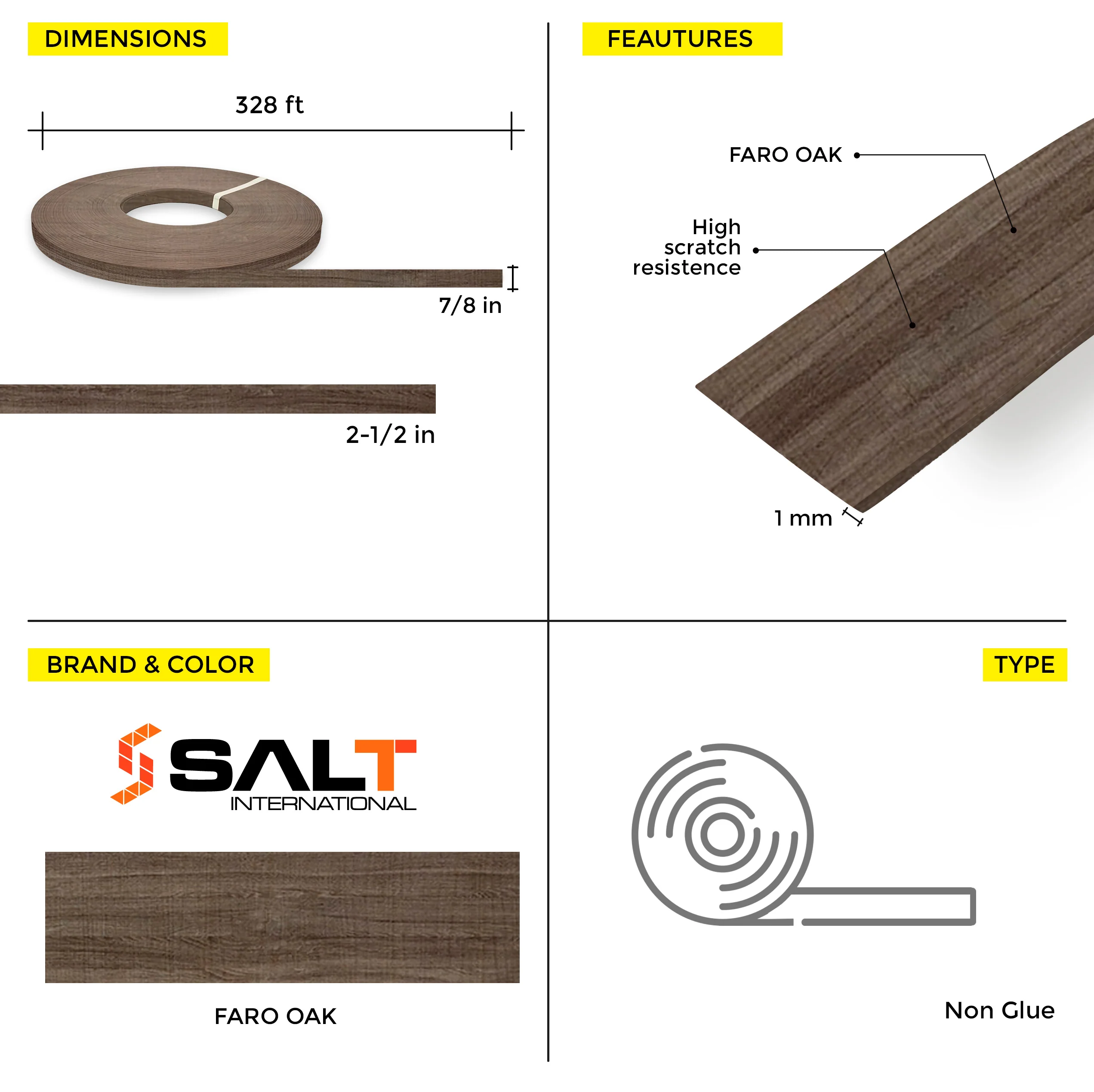 Faro Oak PVC Edge Banding (328 ft x 1 mm) - Image 13