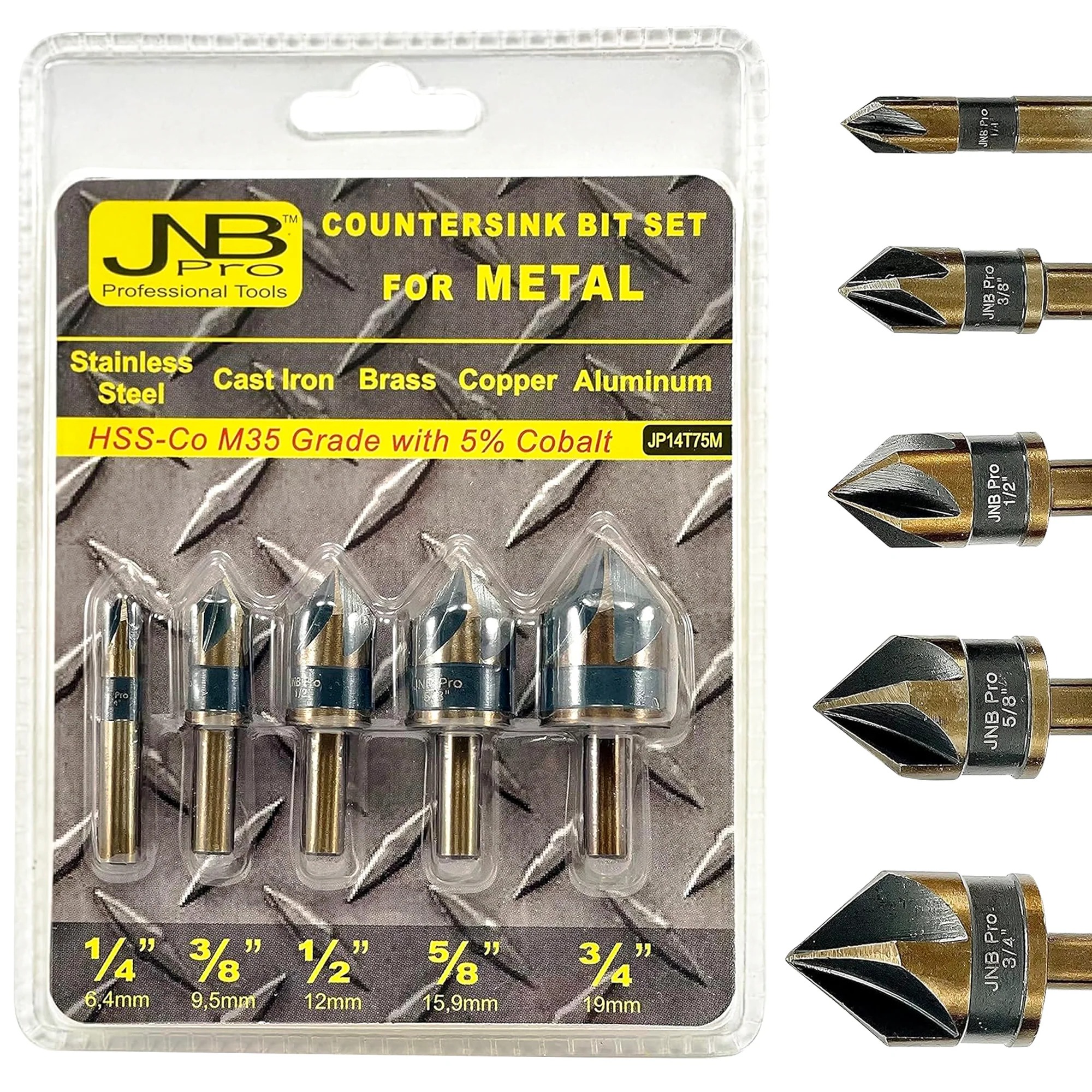 Countersink:5 Pc Pro Set Countersink For Metal - Image 4