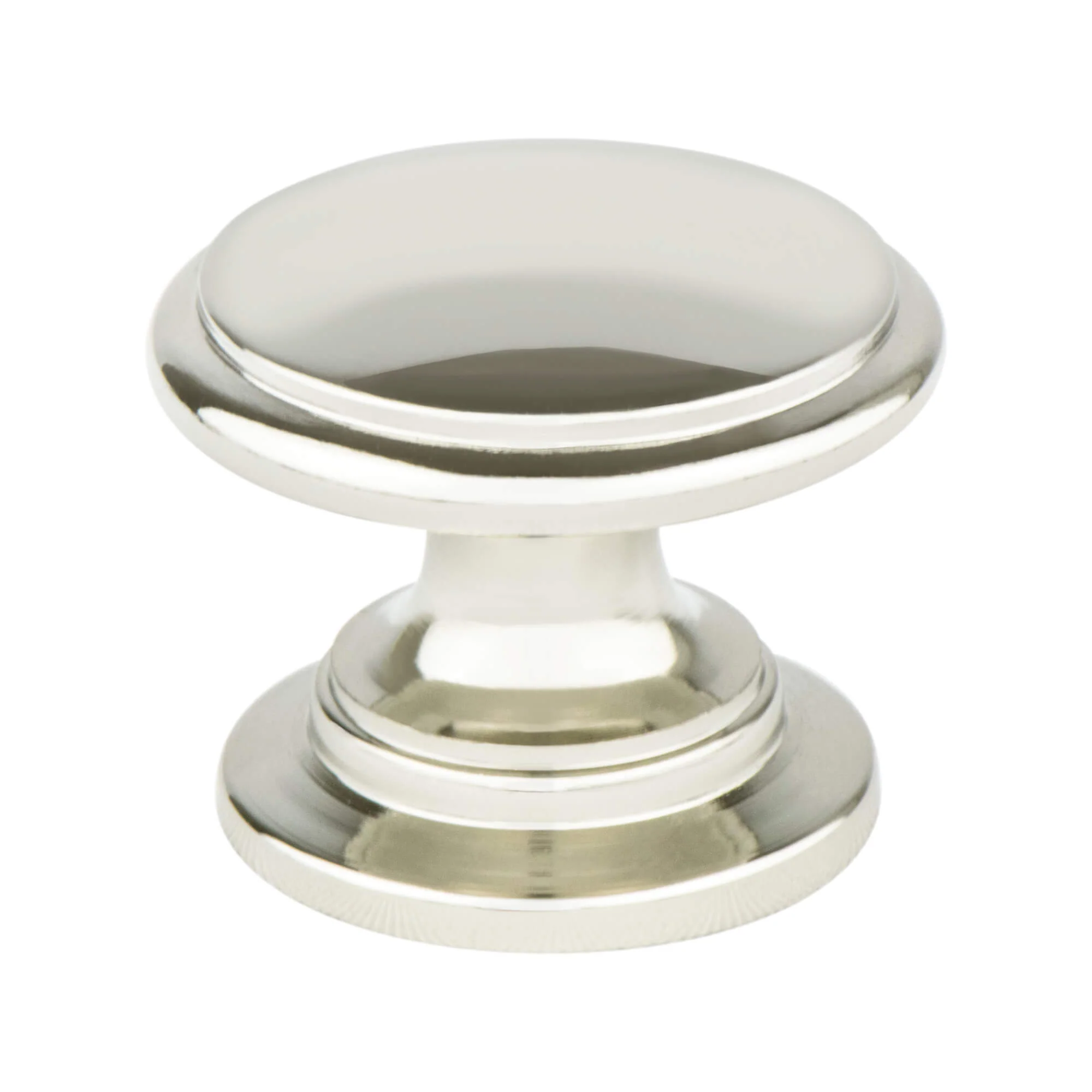 KNOB 1 1/4" POLISHED NICKEL 25/BOX
