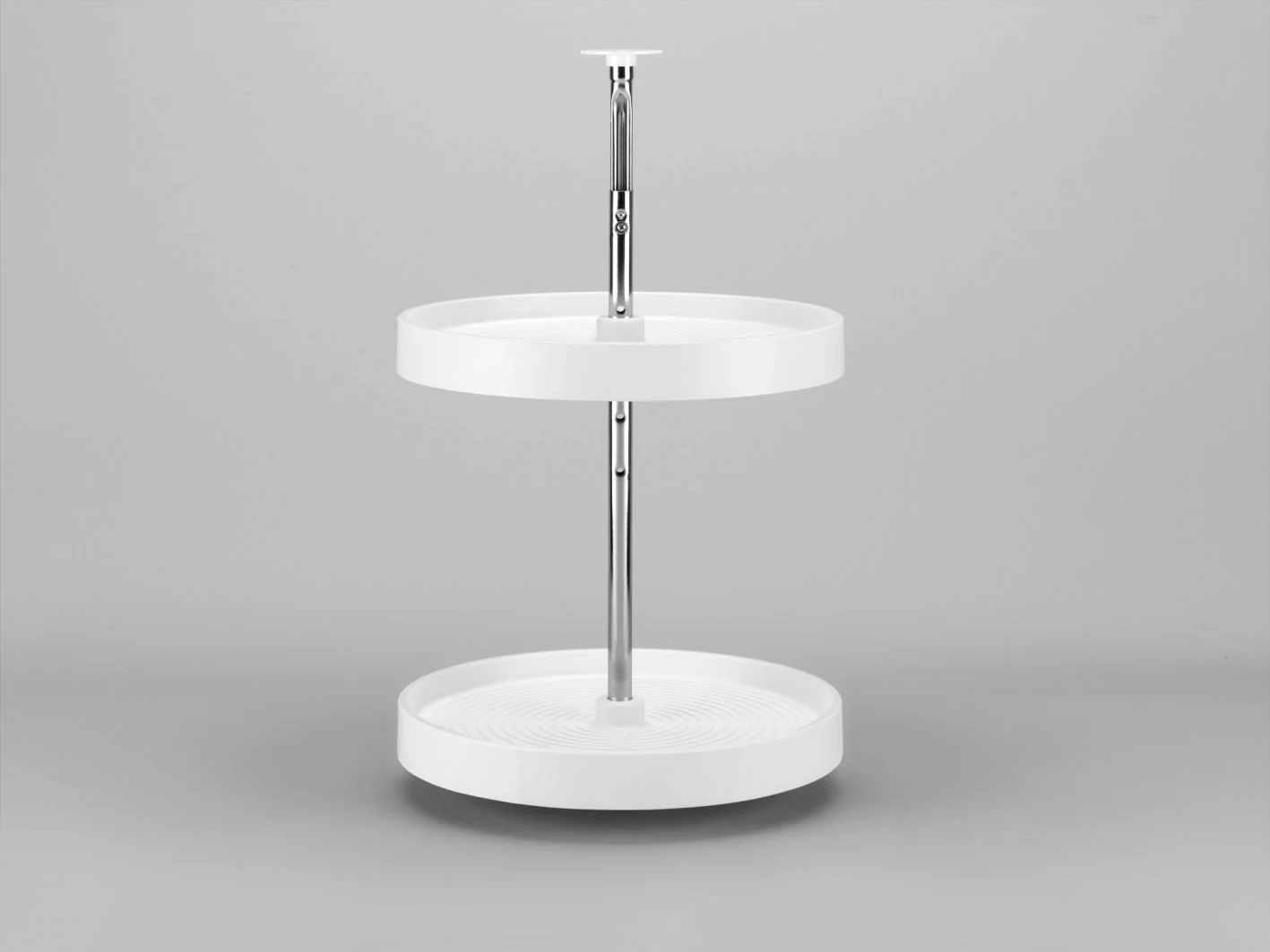 18 in White Polymer Full Circle Lazy Susans 2-Shelf White  18 in (457 mm) W x 18 in (457 mm) D x 4.5 in (114 mm) H - Image 6