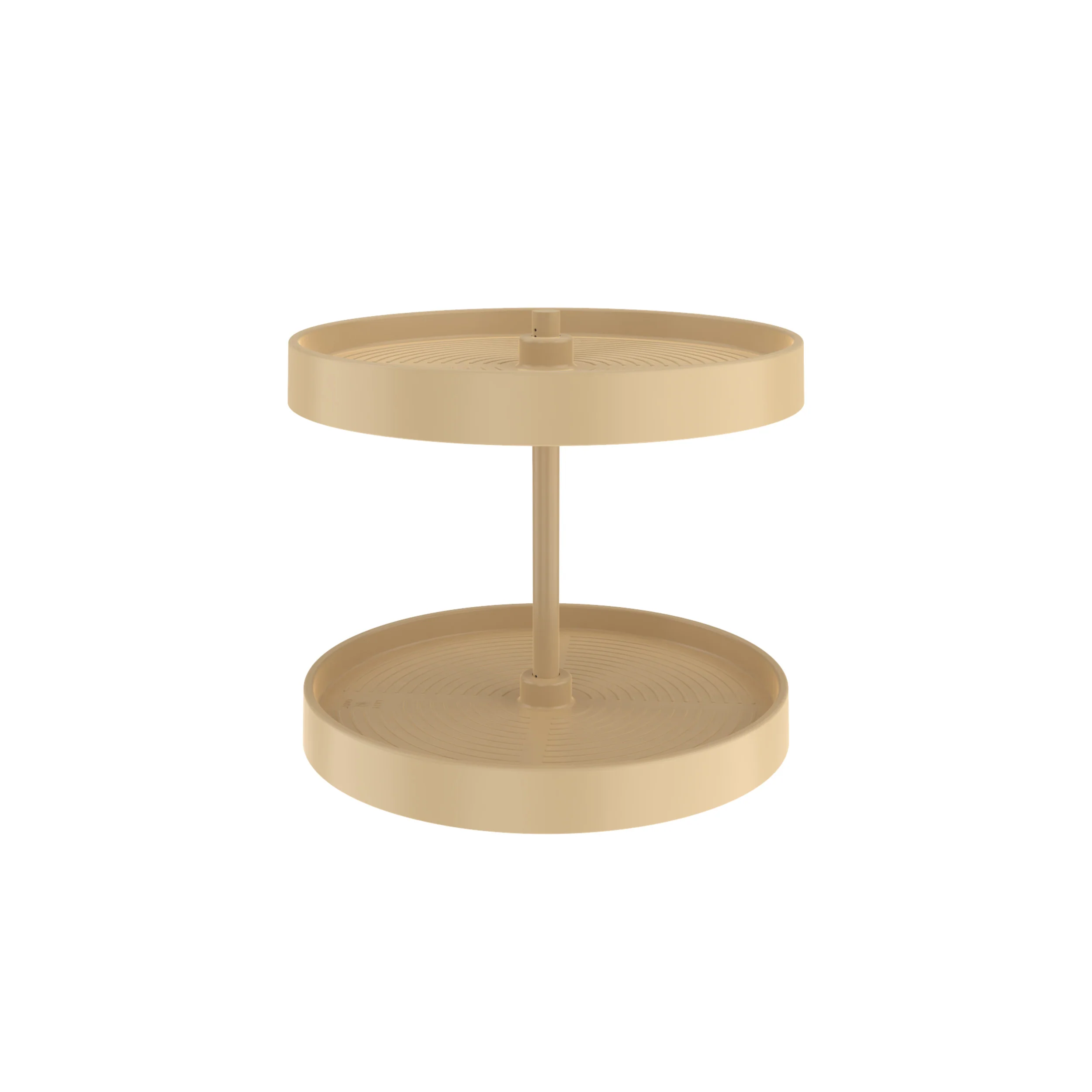 18 in Almond Polymer Full Circle Lazy Susans 2-Shelf Almond 18 in (457 mm) W x 18 in (457 mm) D x 17.38 in (441 mm) H - Image 5
