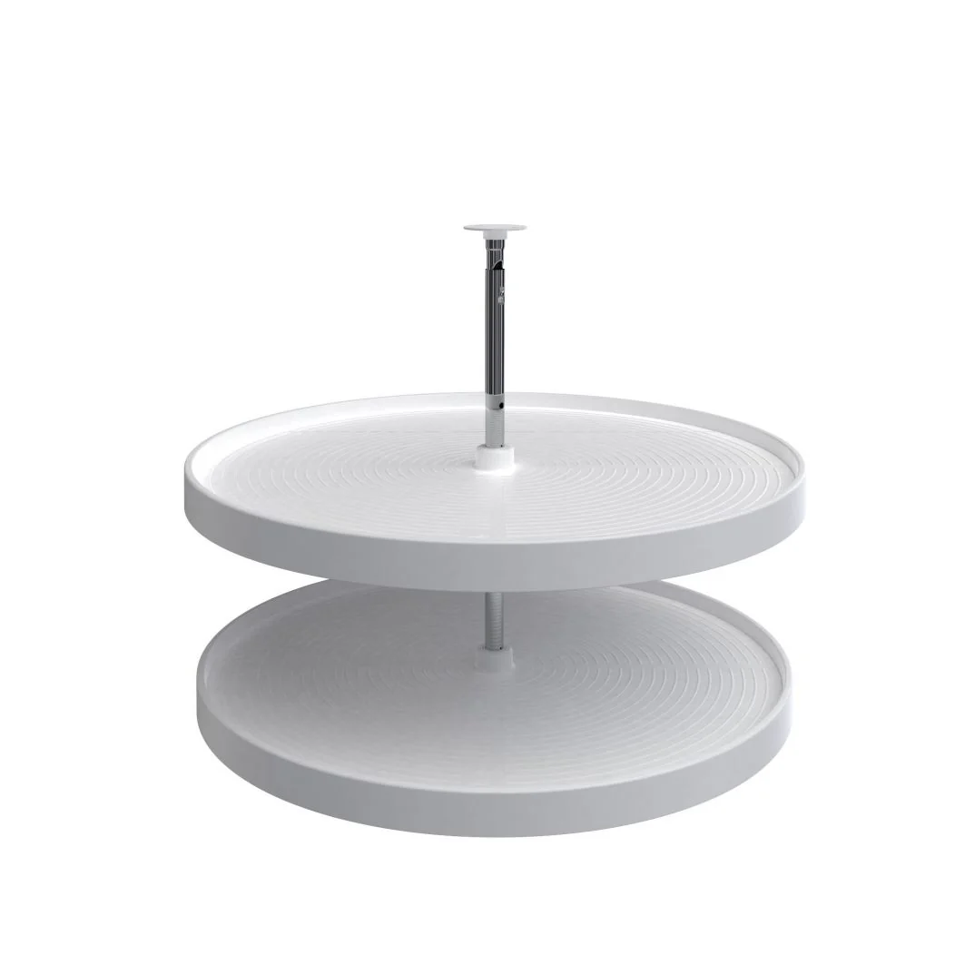 32 in White Polymer Full Circle Lazy Susans 2-Shelf White  32 in (813 mm) W x 32 in (813 mm) D x 26 in (660 mm) H - Image 6