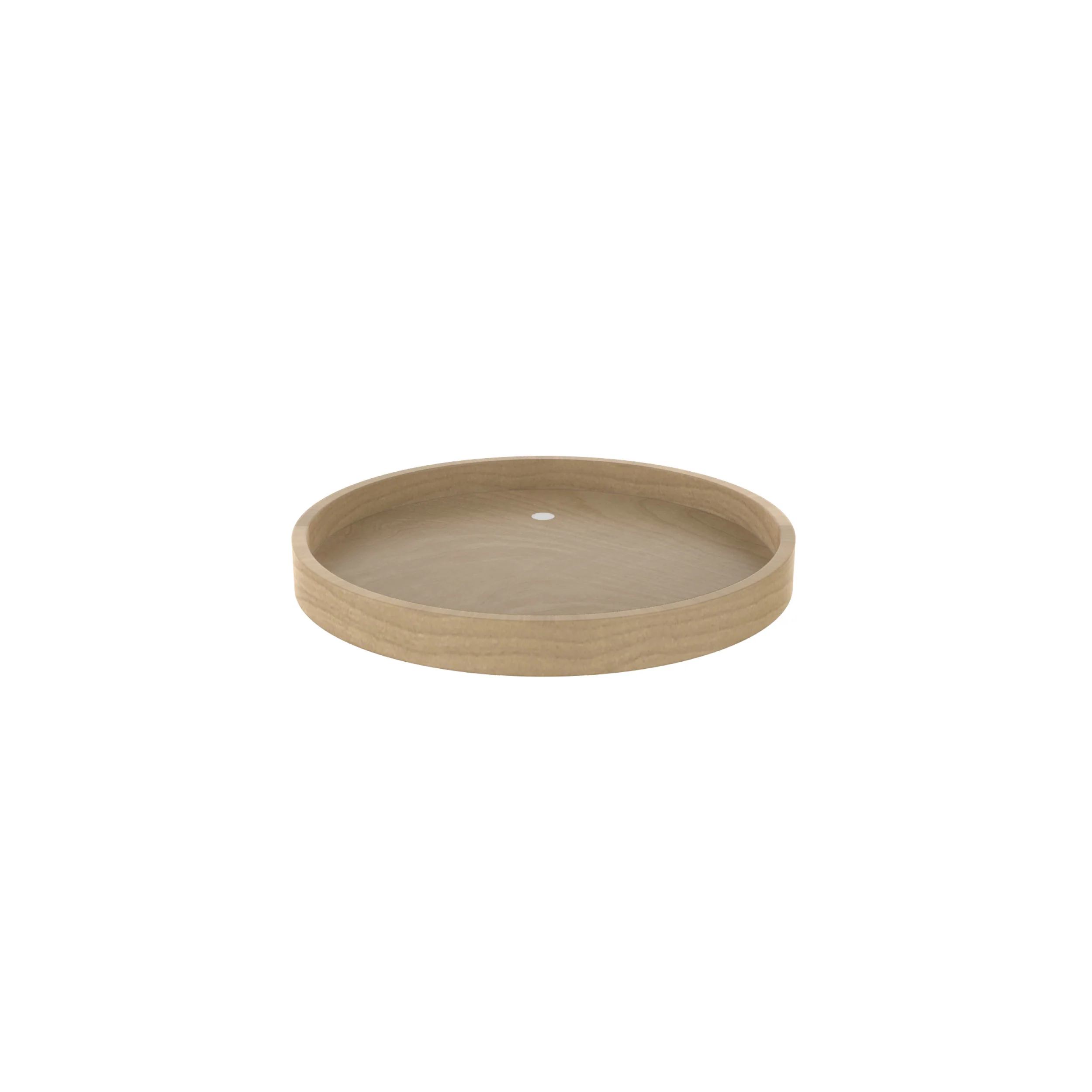20 in Banded Wood Full Circle Lazy Susan Shelf Only Natural 20 in (508 mm) W x 20 in (508 mm) D x 2 in (51 mm) H