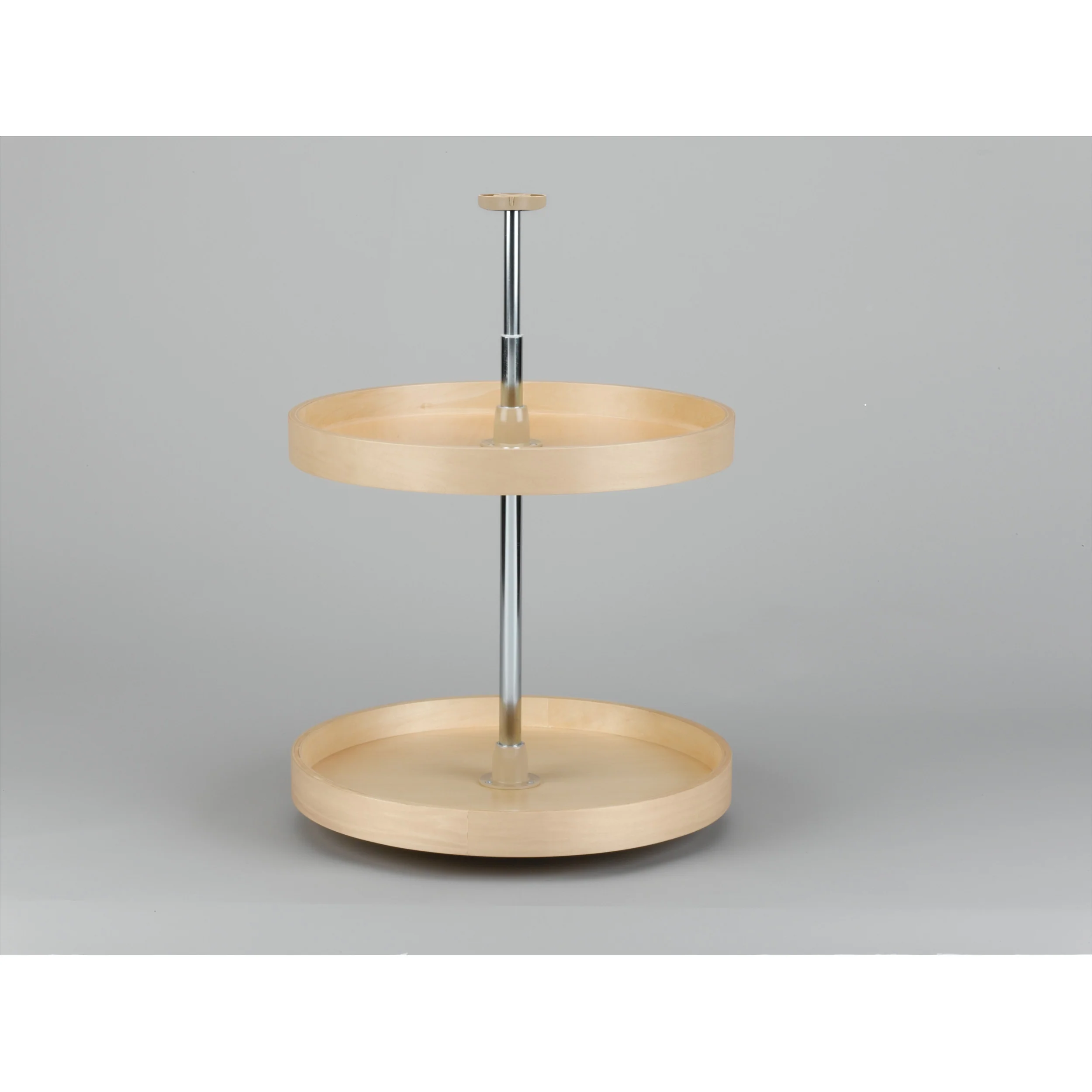 20 in Banded Wood Full Circle Lazy Susans 2-Shelf Natural 20 in (508 mm) W x 20 in (508 mm) D x 26 in (660 mm) H - Image 6