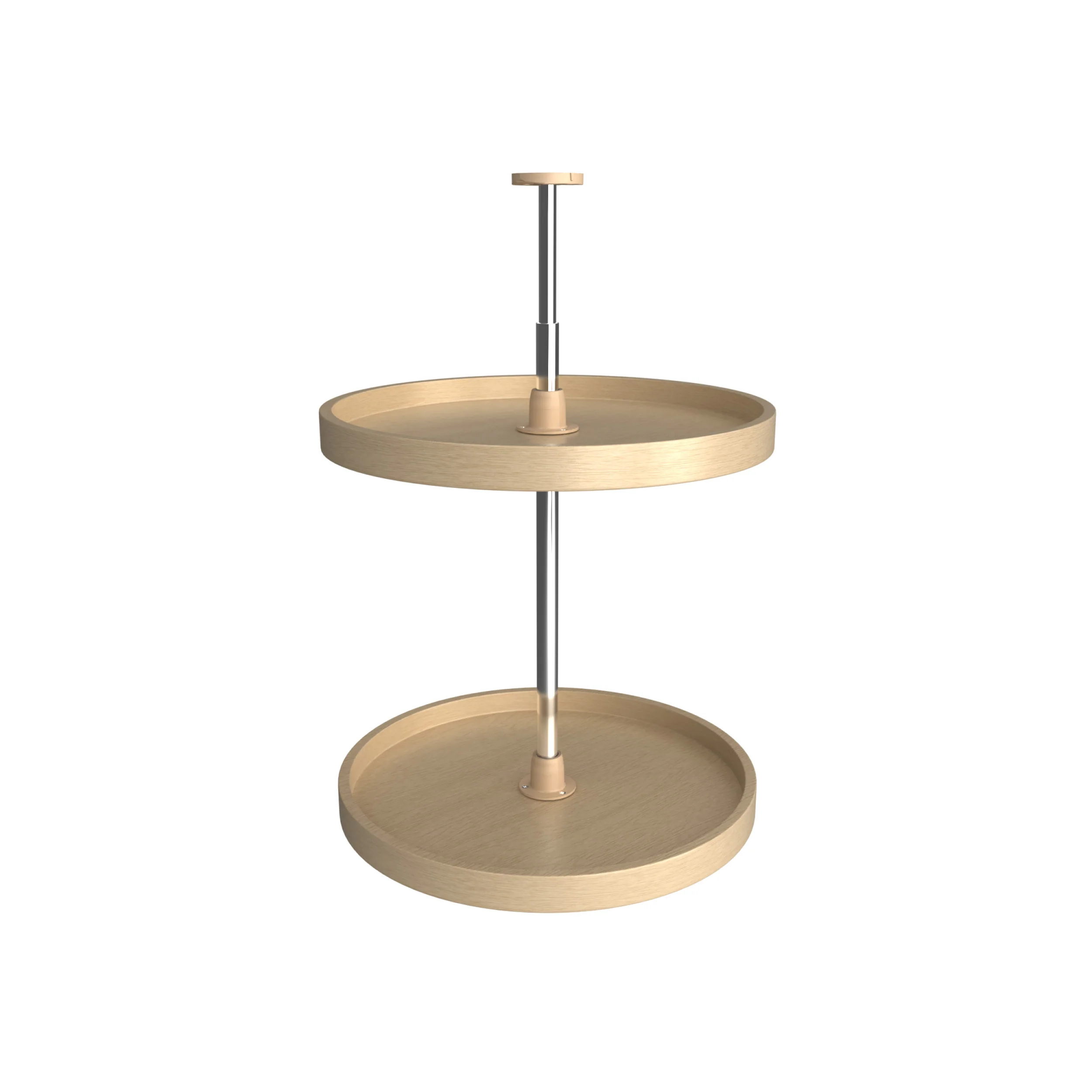 20 in Banded Wood Full Circle Lazy Susans 2-Shelf Natural 20 in (508 mm) W x 20 in (508 mm) D x 26 in (660 mm) H - Image 7