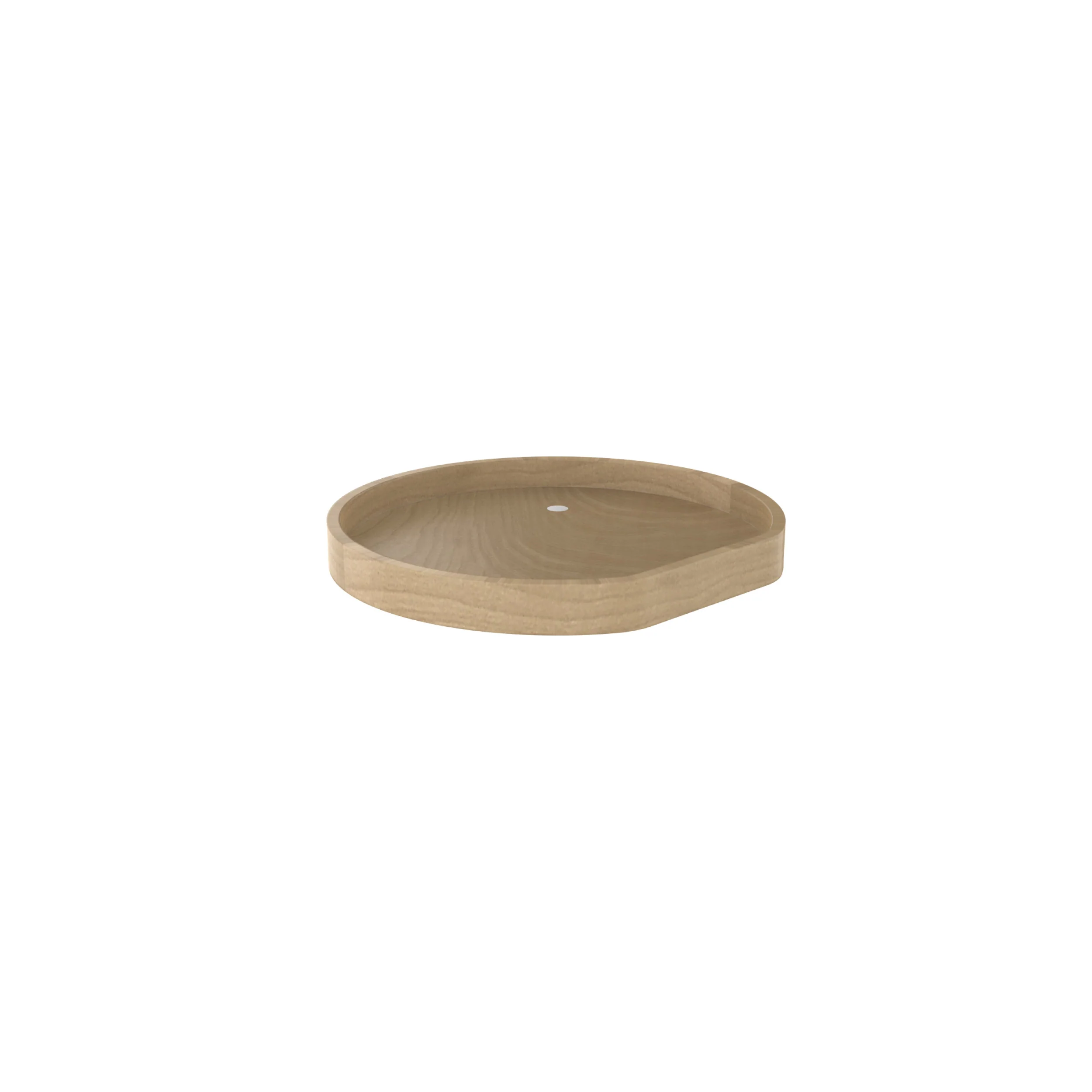 20 in Banded Wood D-Shape Lazy Susan w/steel bearing Natural 20 in (508 mm) W x 20 in (508 mm) D x 2.94 in (75 mm) H - Image 6