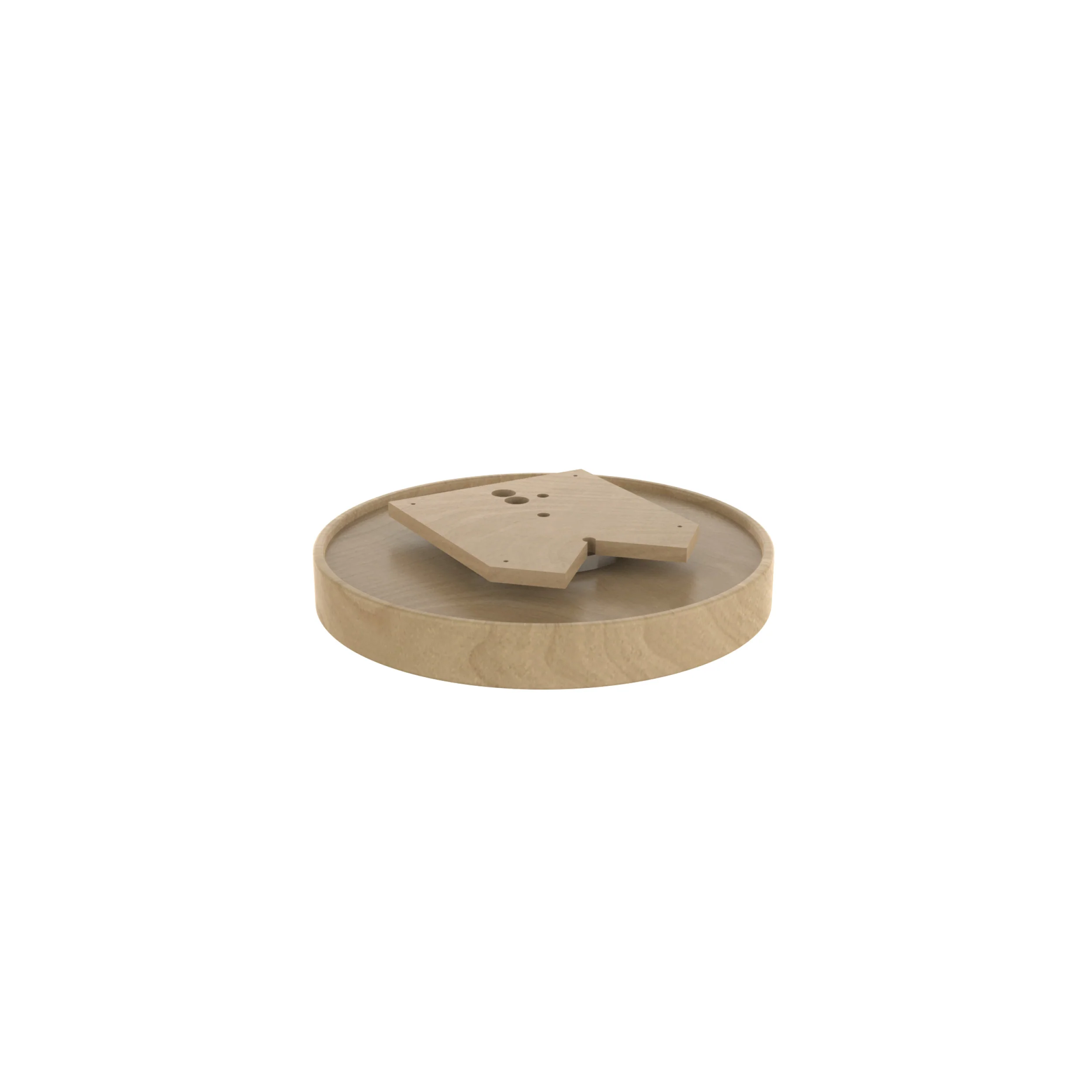 18 in Natural Wood Full Circle Lazy Susan Natural 18 in (457 mm) W x 18 in (457 mm) D x 3.78 in (96 mm) H