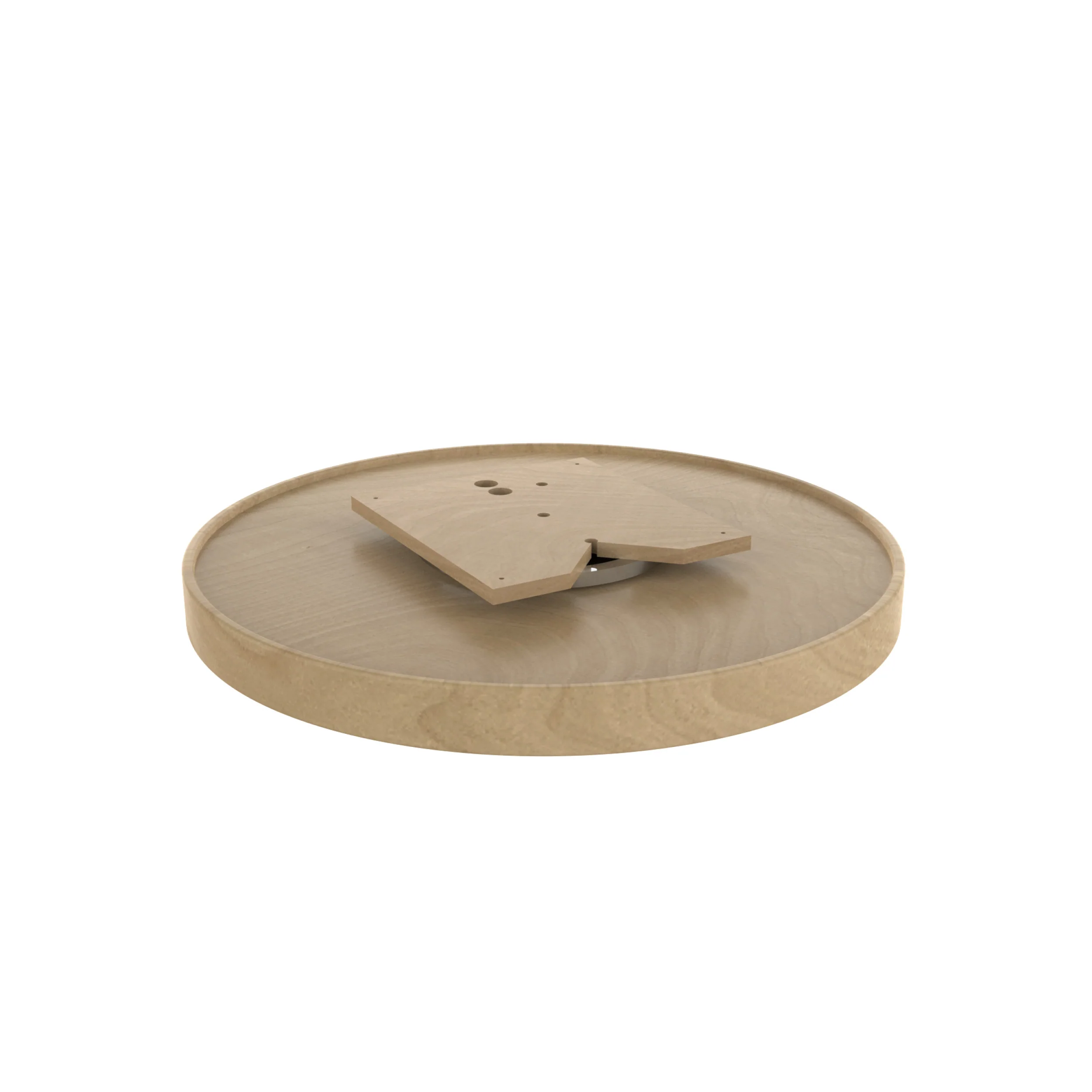 28 in Natural Wood Full Circle Lazy Susan Natural 28 in (711 mm) W x 28 in (711 mm) D x 3.78 in (96 mm) H - Image 3