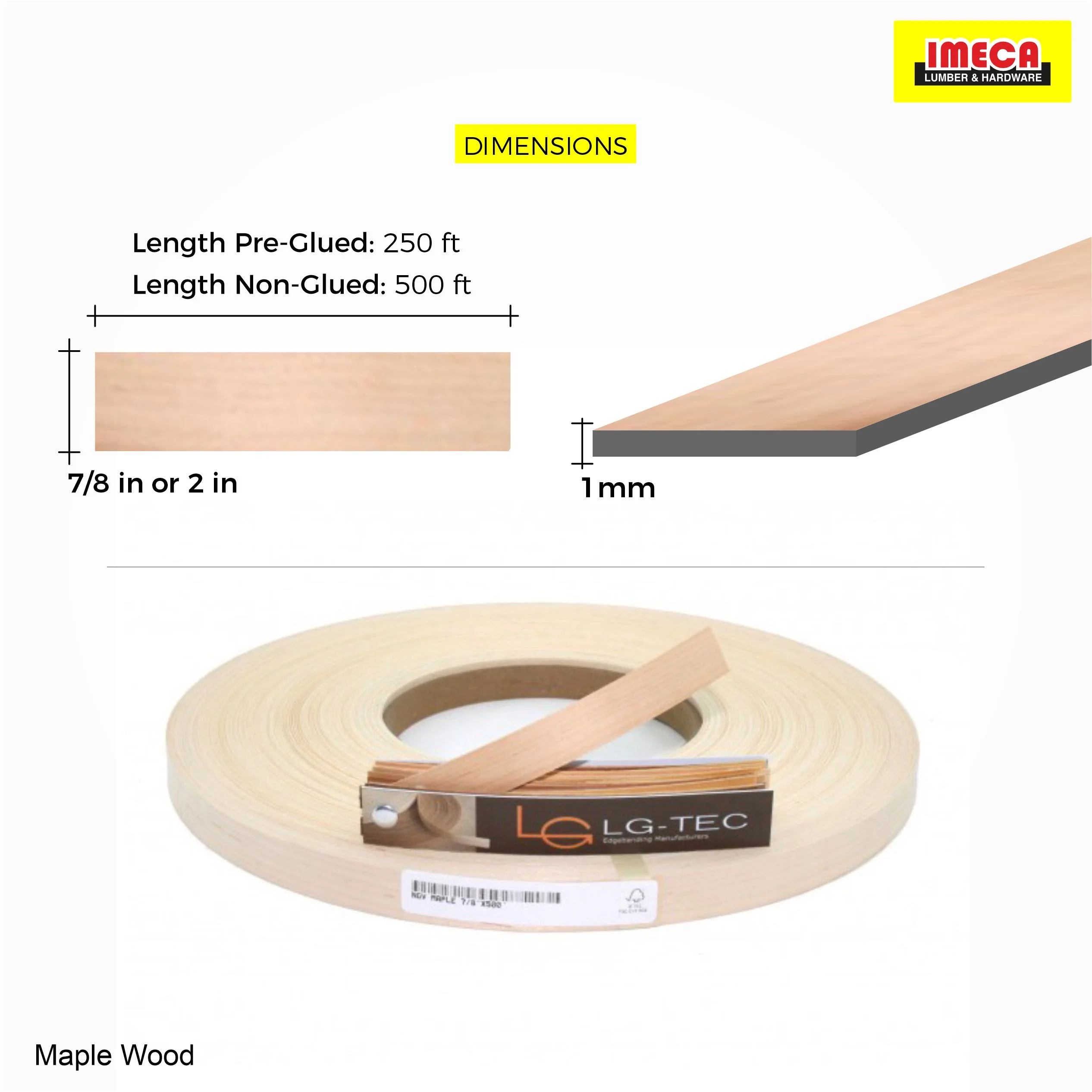Maple Wood Veneer Edge Banding - Image 7