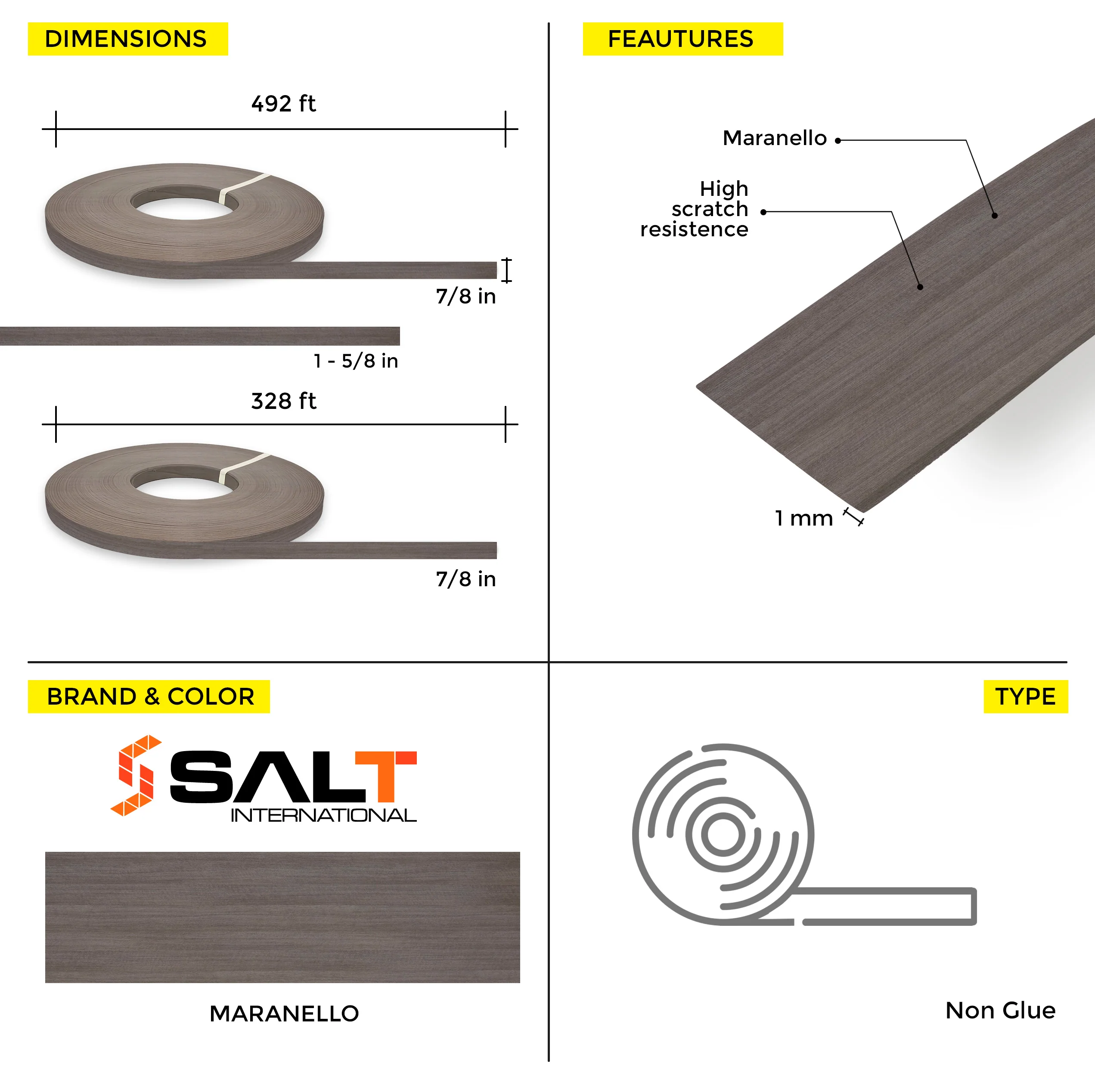 Maranello PVC Edge Banding (328 ft x 1 mm) - Image 3
