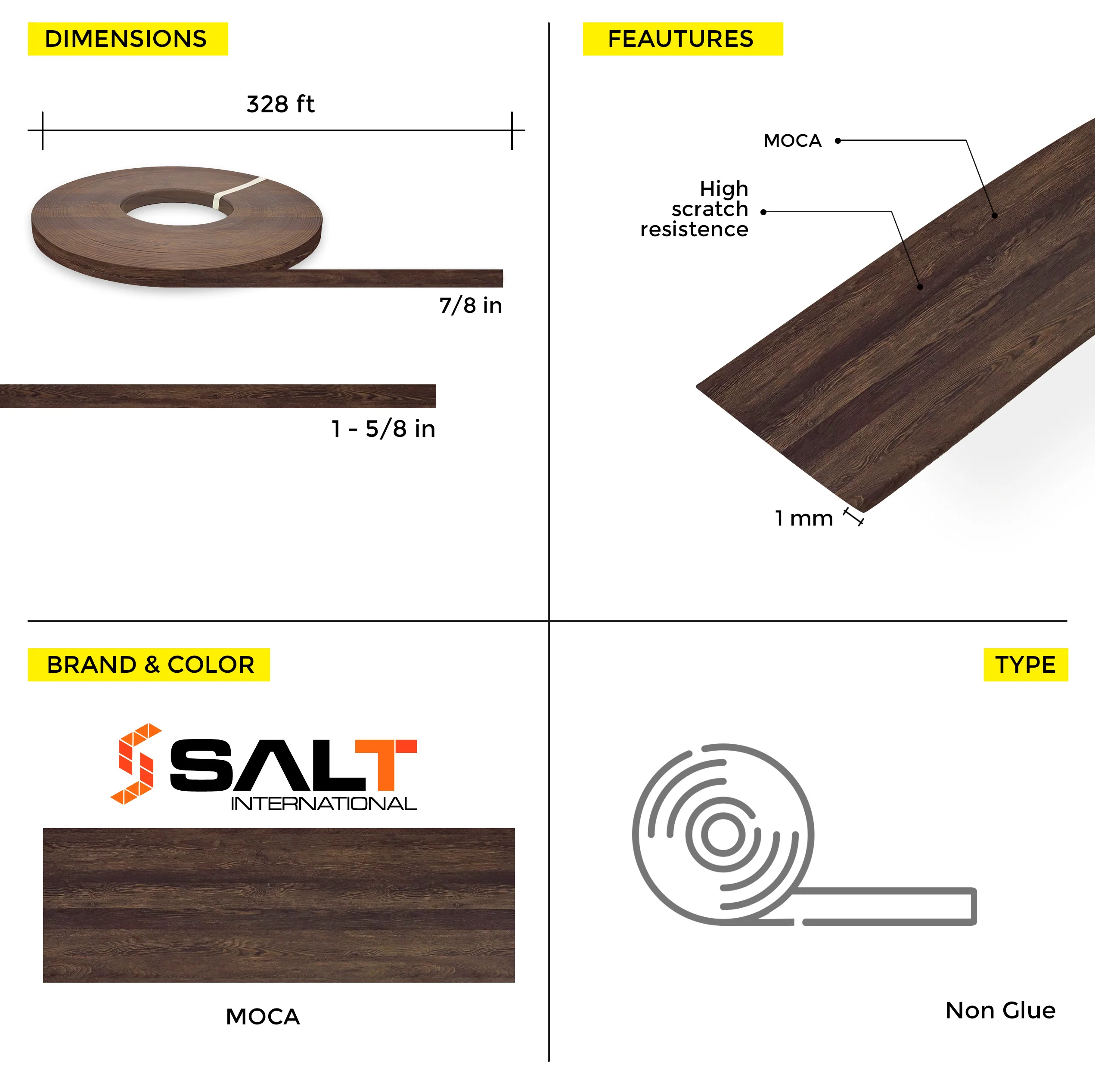 Moca PVC Edge Banding (328 ft x 1 mm) - Image 16