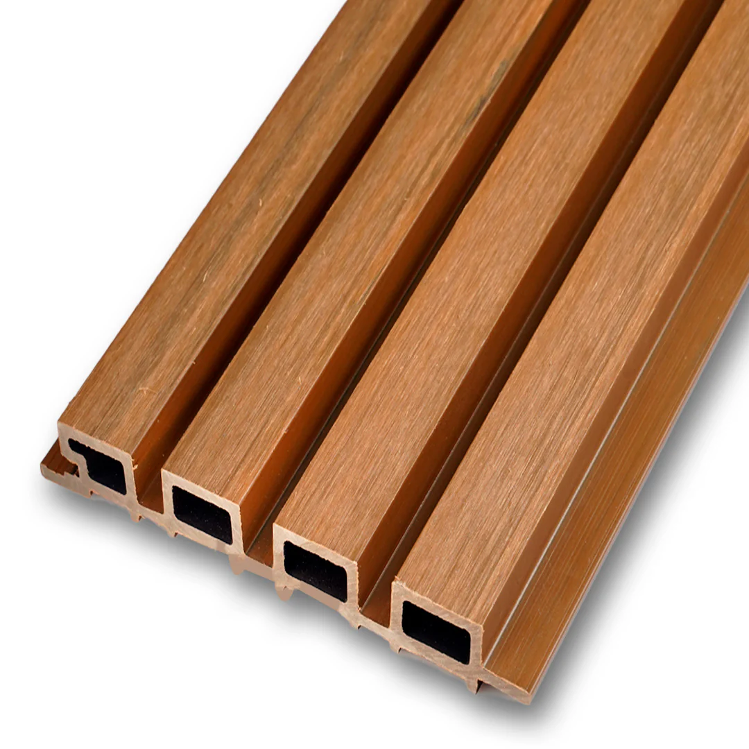 OUTDOOR WPC PANEL BLACK + ILIGHT WALNUT 8.62'' X 114.17'' - Image 2