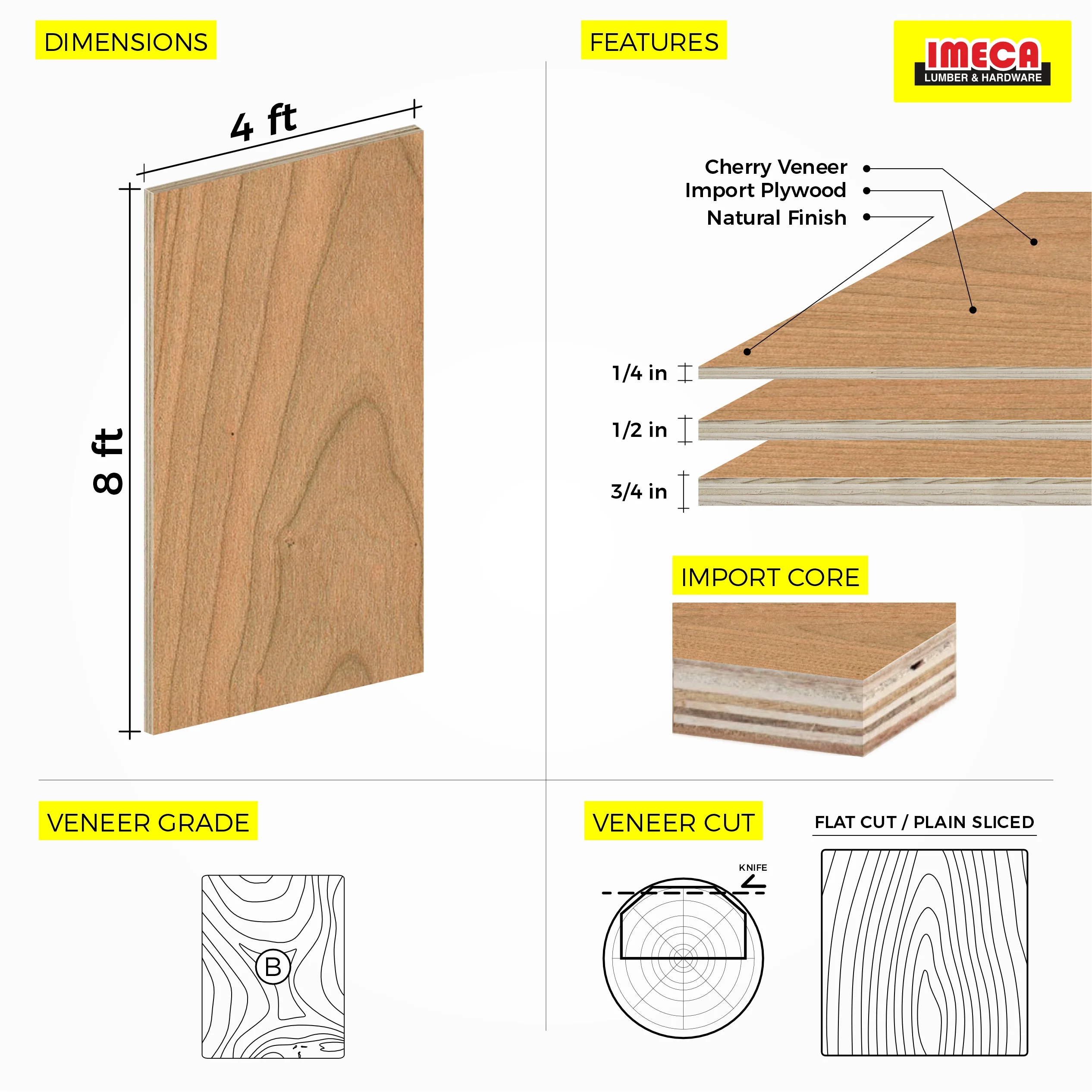 PLYWOOD SAPELE PREFINISHED 1S 1/4 4X8 - Image 3