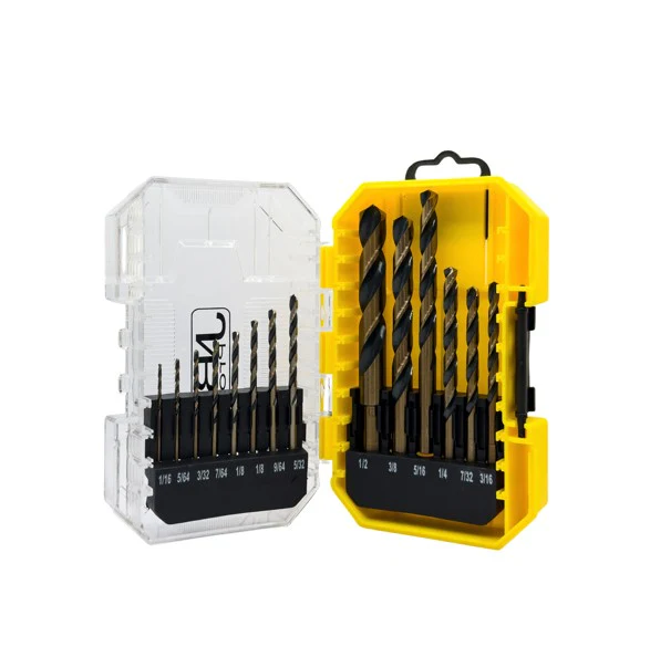 Power Tool Drills & Bits:High Speed Steel Drill Bit Set 14Pc
