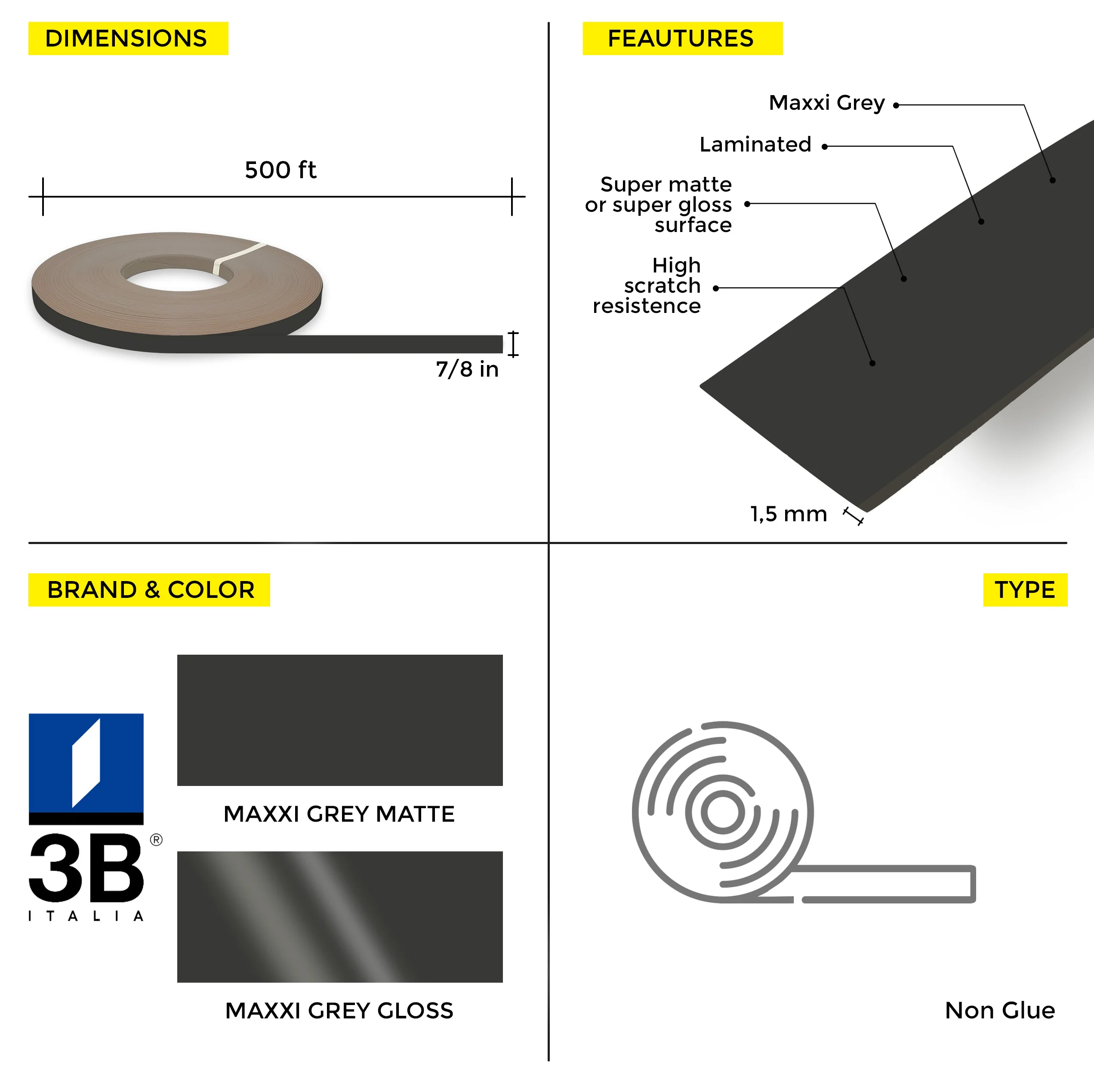 Maxxi® Mocaccino PVC Edge Banding (7/8 in x 500 ft x 1.5 mm) - Image 17