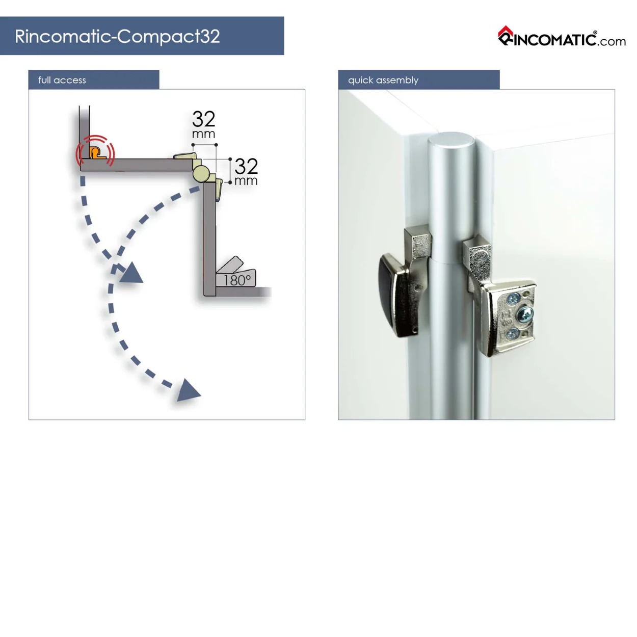 CORNER HINGE COMPACT32 30'' SILVER - Image 4