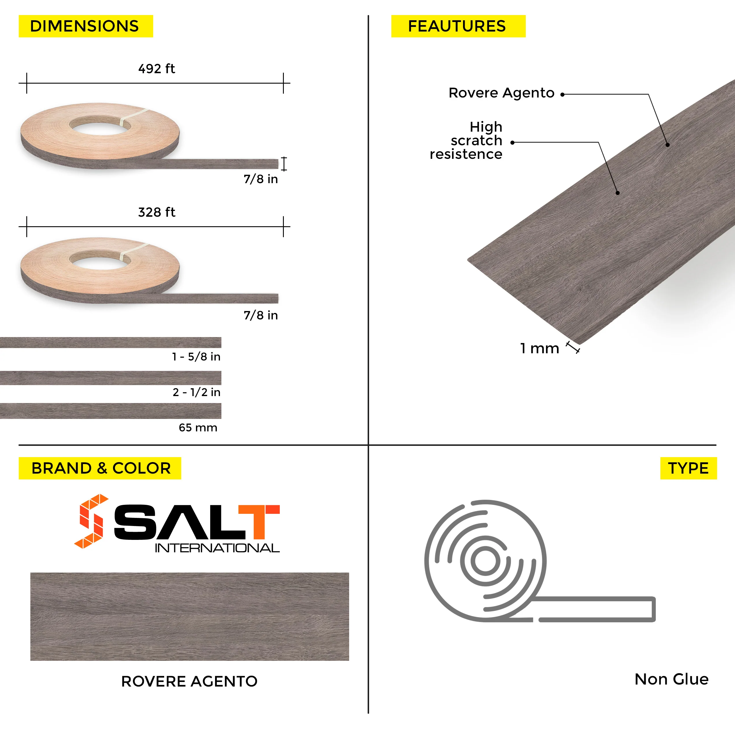 Rovere Agento PVC Edge Banding (328 ft x 1 mm) - Image 13