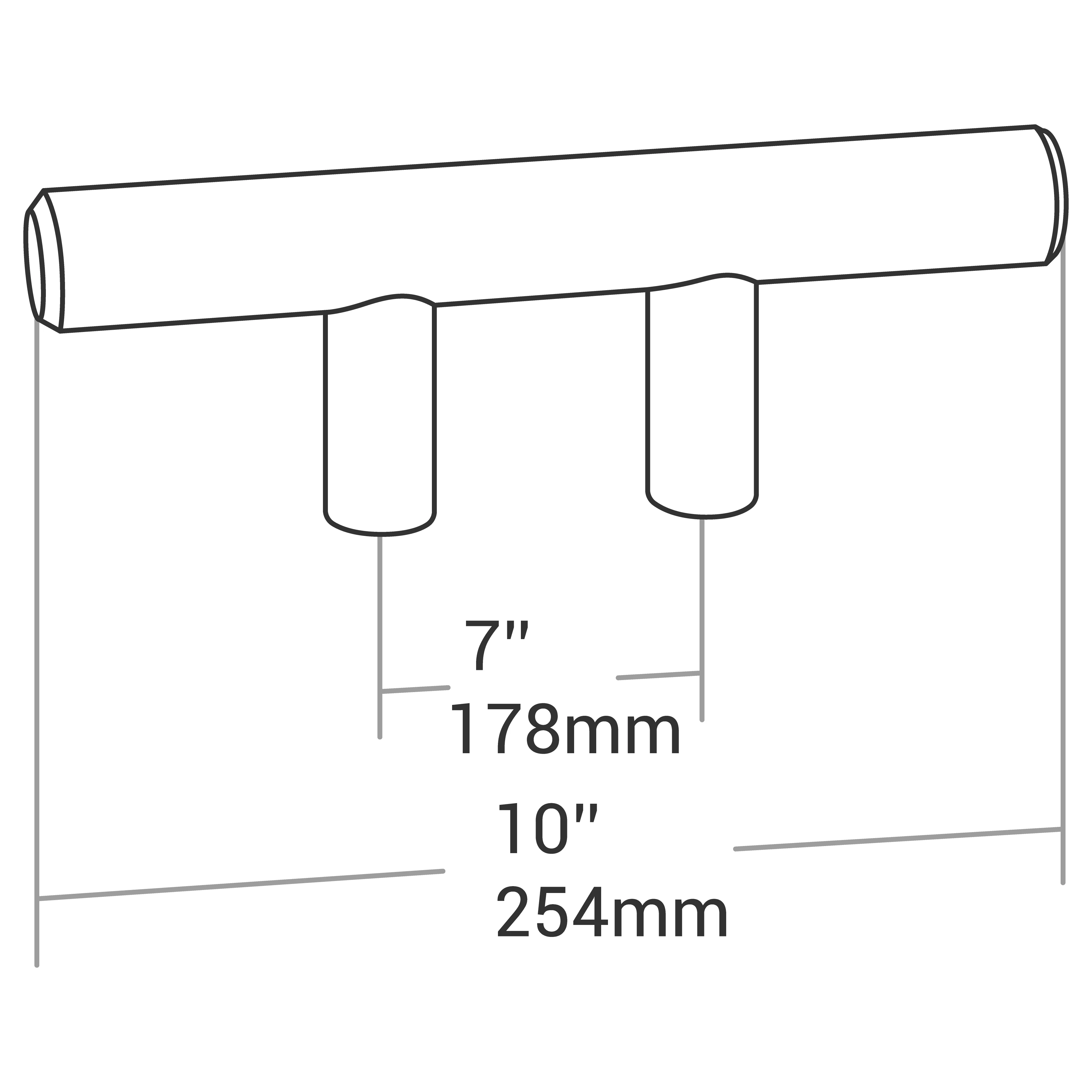HANDLE 9520C/C 7" O/A 10" MATTE BLACK - Image 3