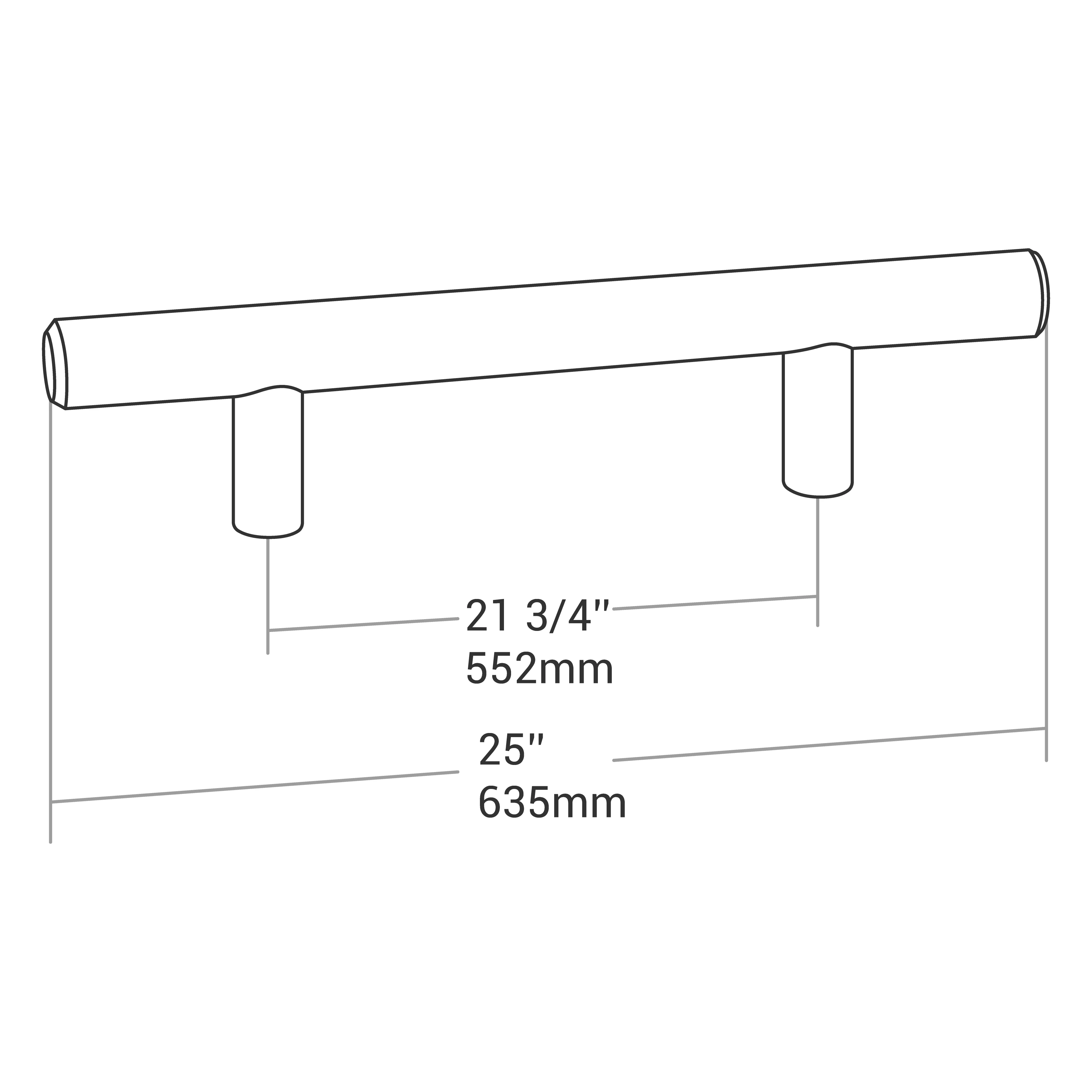 Handle Bar 9520 Series C/C21-3/4" O/A 25" - Image 4