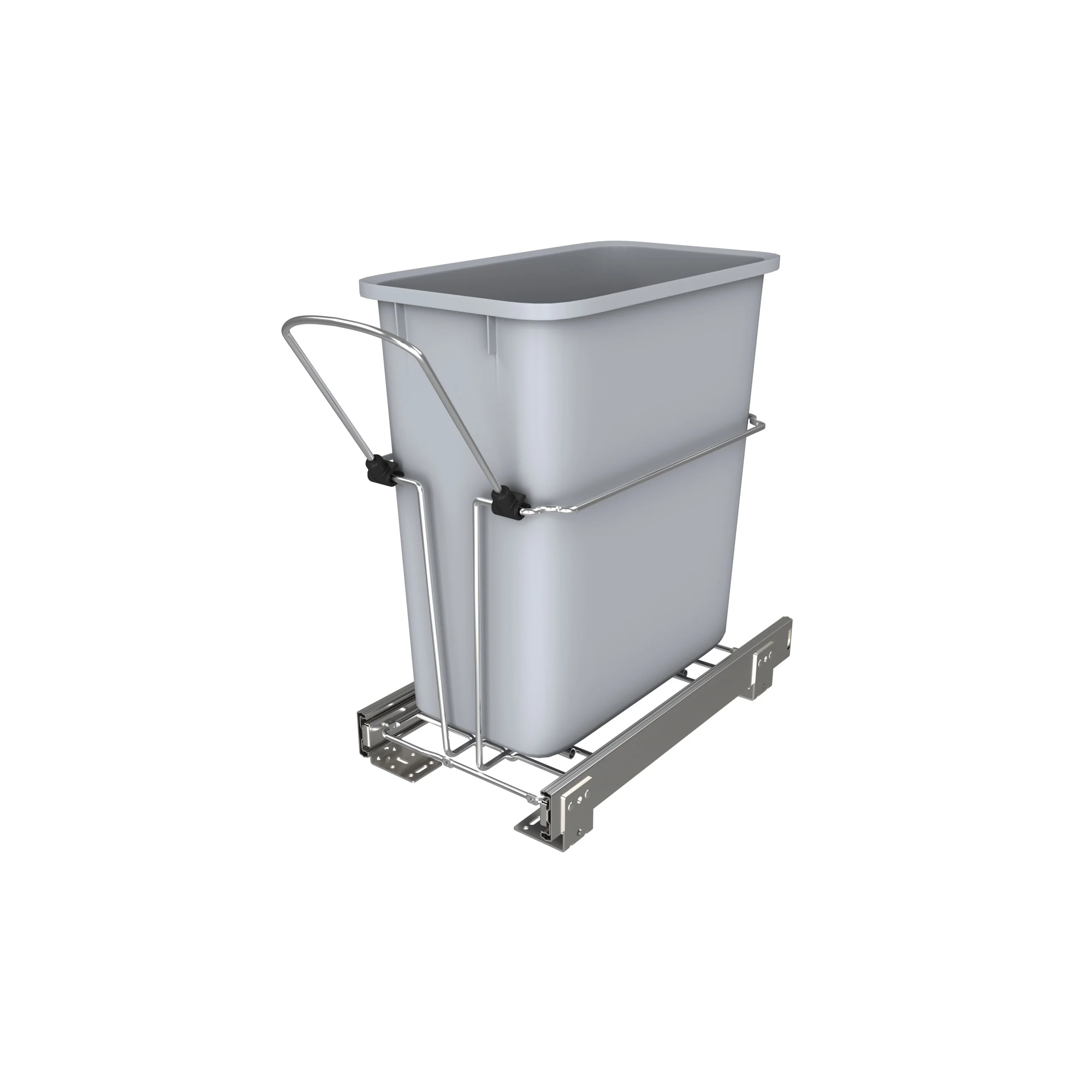 20 Qrt Pull-Out Waste Container White 8.5 in (216 mm) W x 14.57 in (370 mm) D x 16.56 in (421 mm) H - Image 2