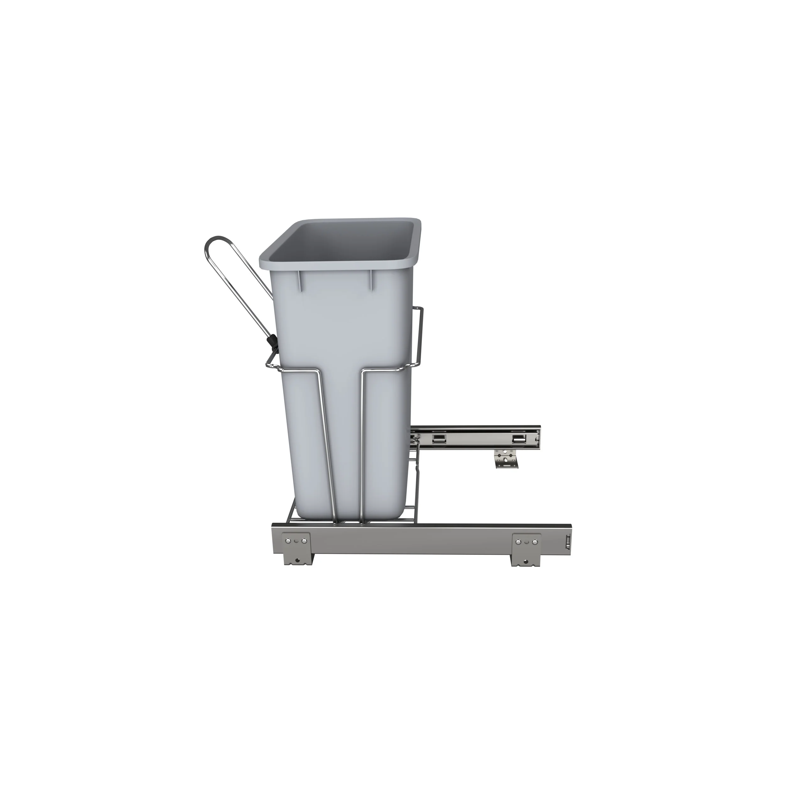 20 Qrt Pull-Out Waste Container White 8.5 in (216 mm) W x 14.57 in (370 mm) D x 16.56 in (421 mm) H - Image 3