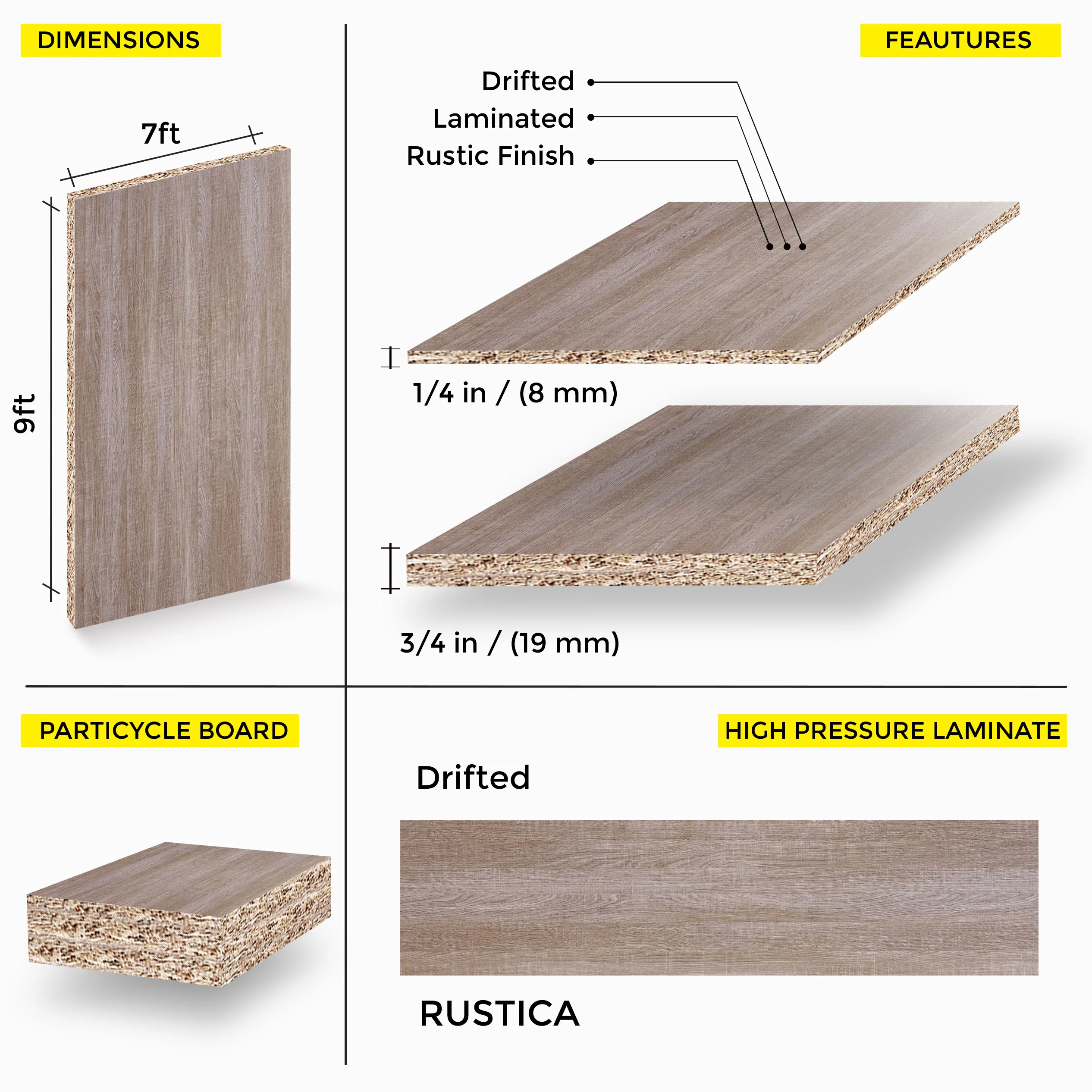 Rustica Melamine 7 Ft X 9 Ft - Image 3