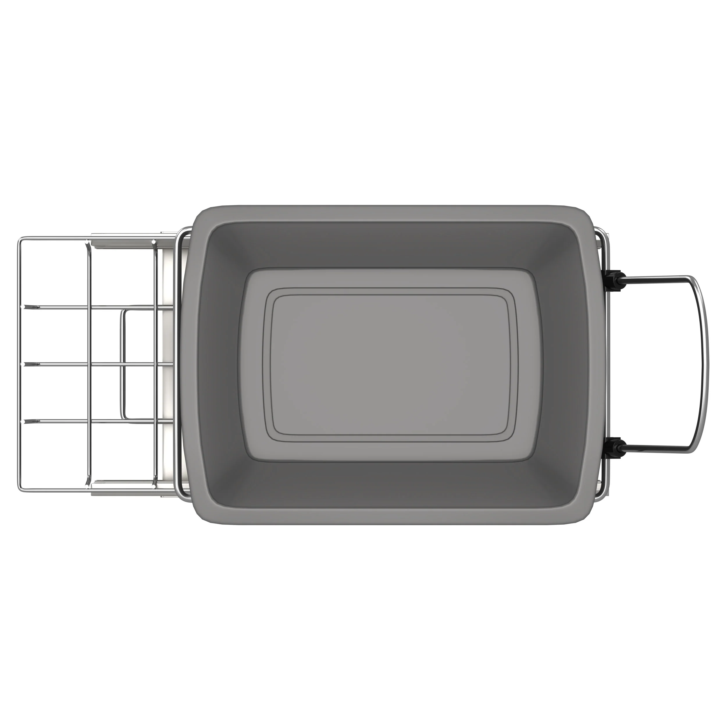 35 Qrt Pull-Out Waste Container Metallic Silver 10.63 in (270 mm) W x 22 in (559 mm) D x 19.25 in (489 mm) H - Image 8