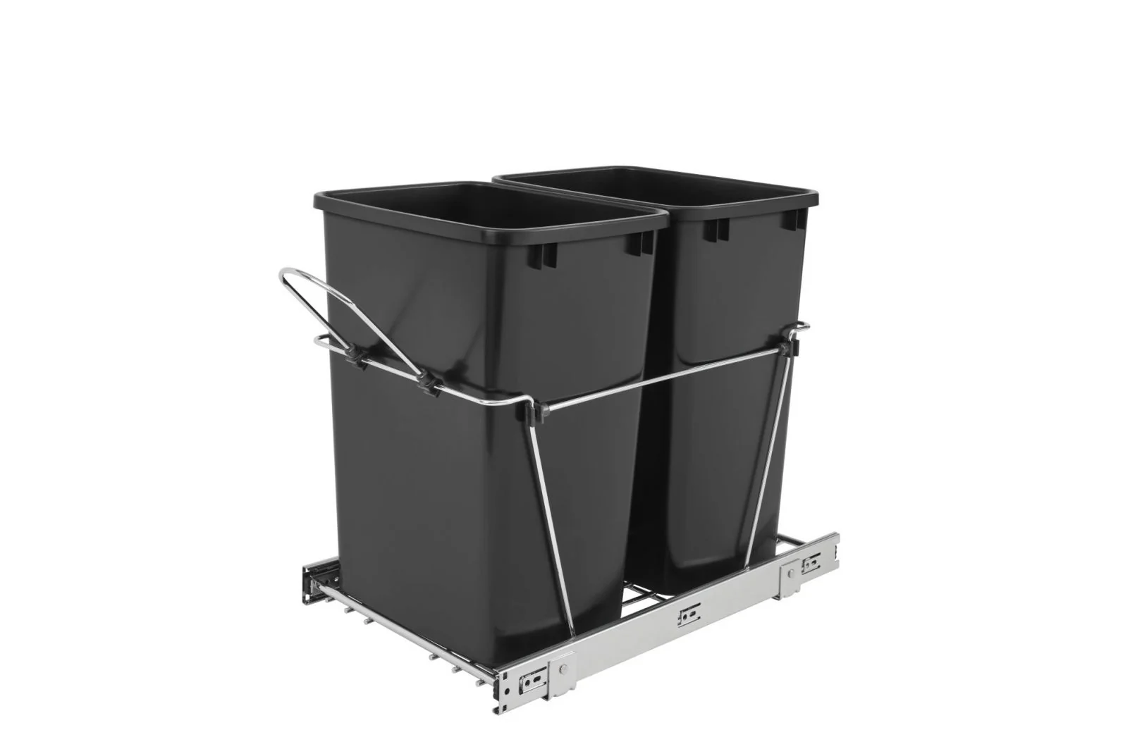 2-35 Qt Waste Container Full Ex BLACK (22" D x 19.25" H x 14.21" W)