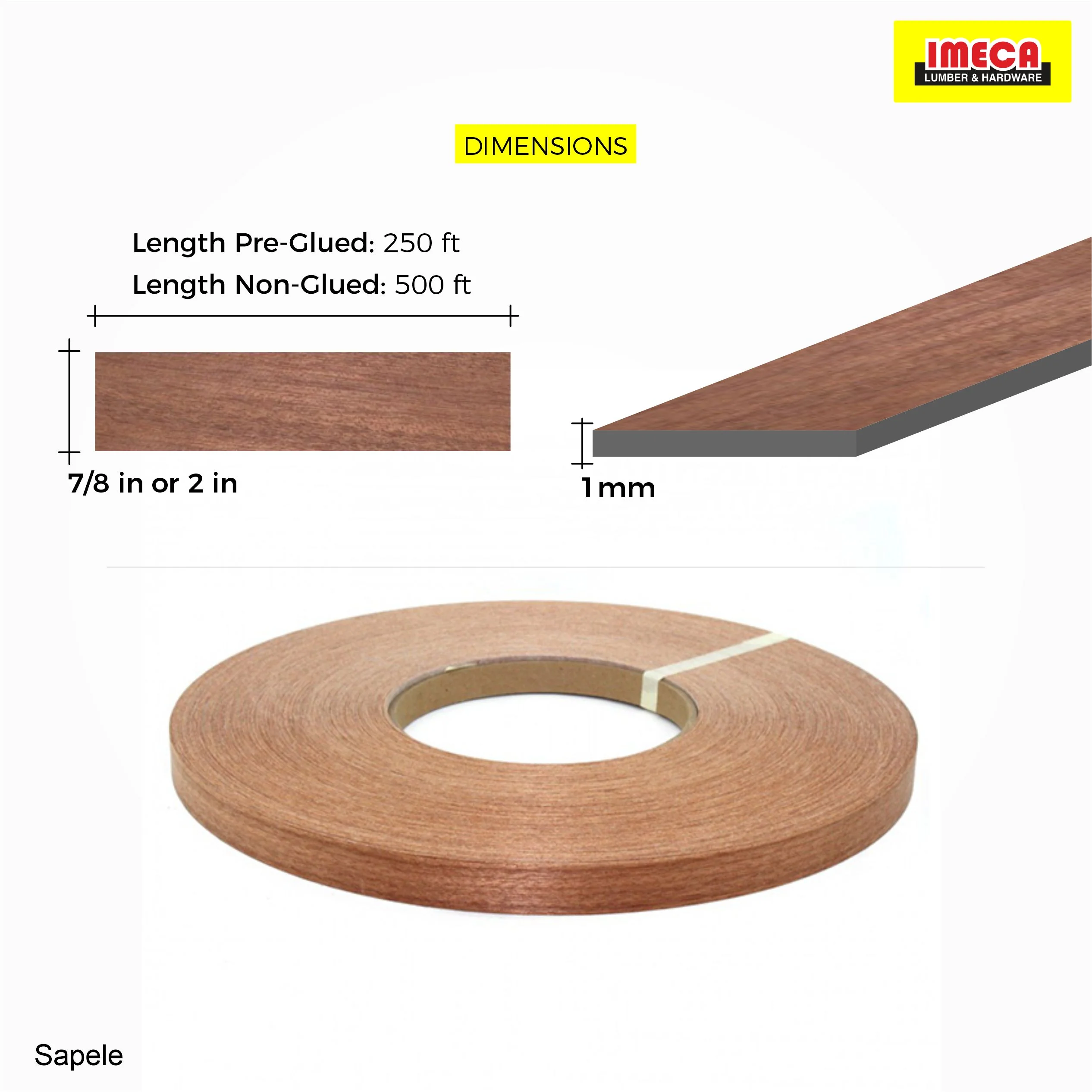 Sapele Wood Veneer Edge Banding - Image 5