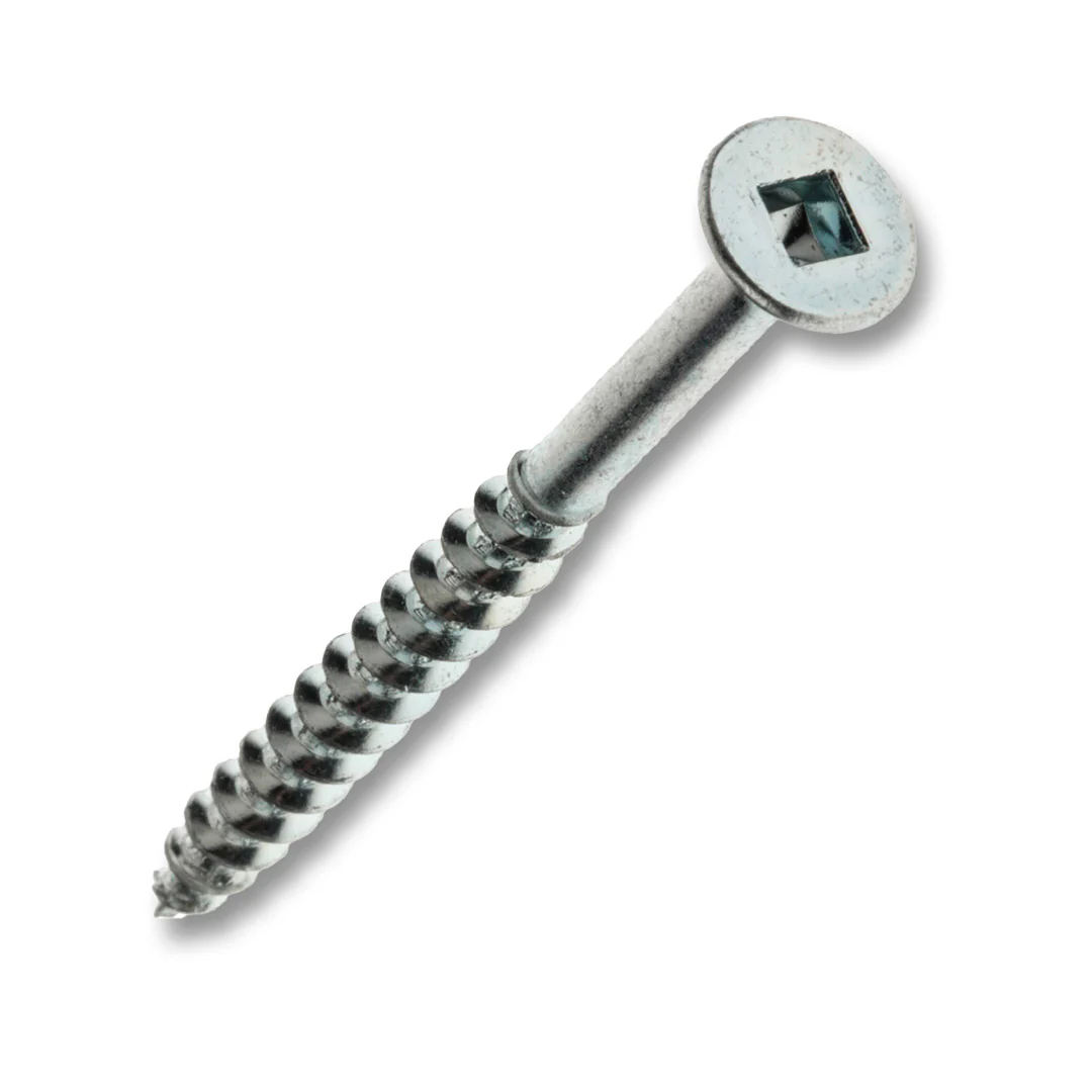 WOOD SCREWS IMEX SQUARE FLAT HEAD WITH NIBS #8 1-1/8" TYPE 17 COARSE ZINC 10.000 BULK - Image 2