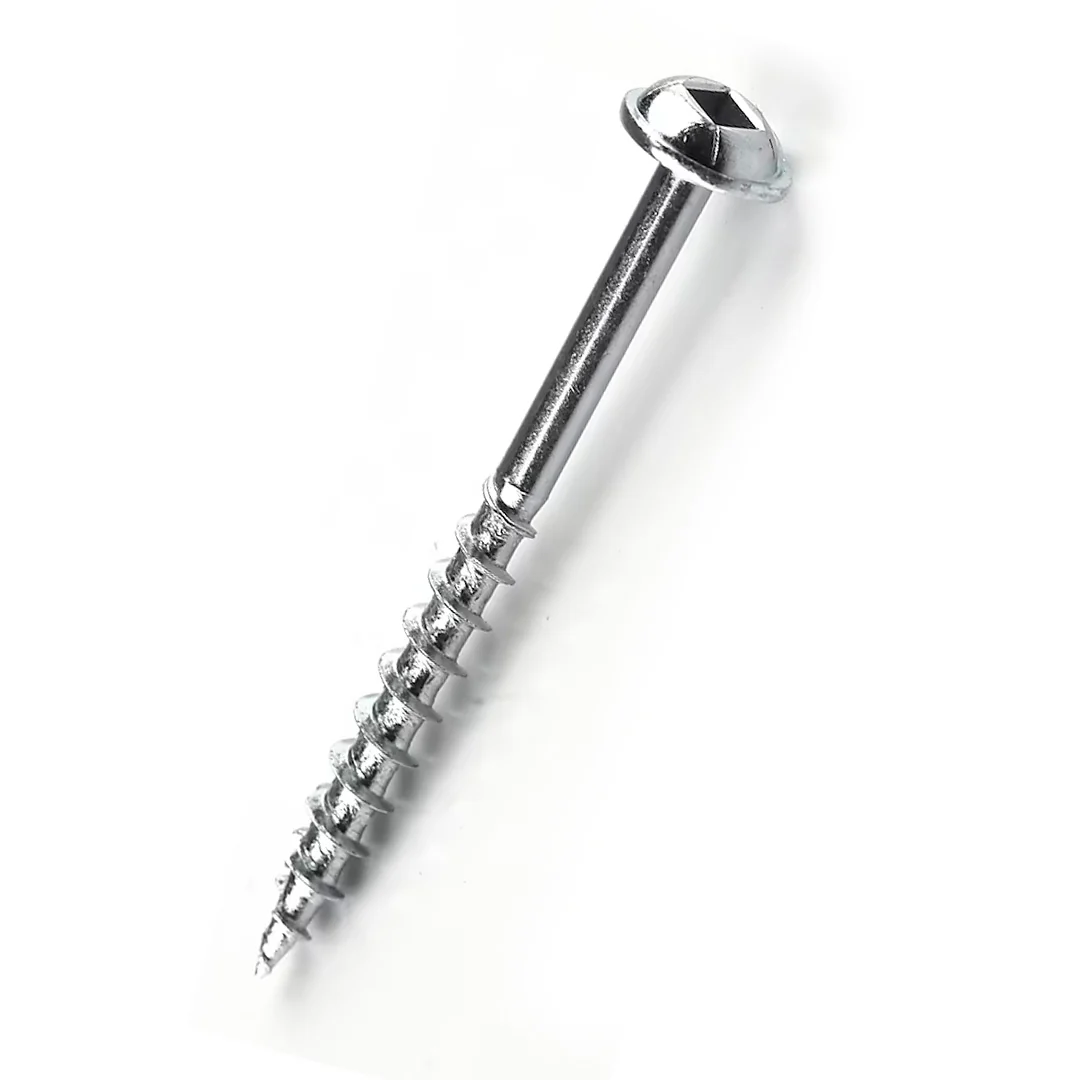 WOOD SCREWS IMEX SQUARE ROUND WASHER WITH NIBS #8 2" TYPE 17 COARSE ZINC 500 BOX